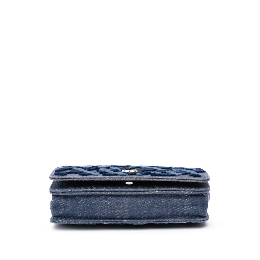 Chanel Denim and Velvet Wallet On Chain