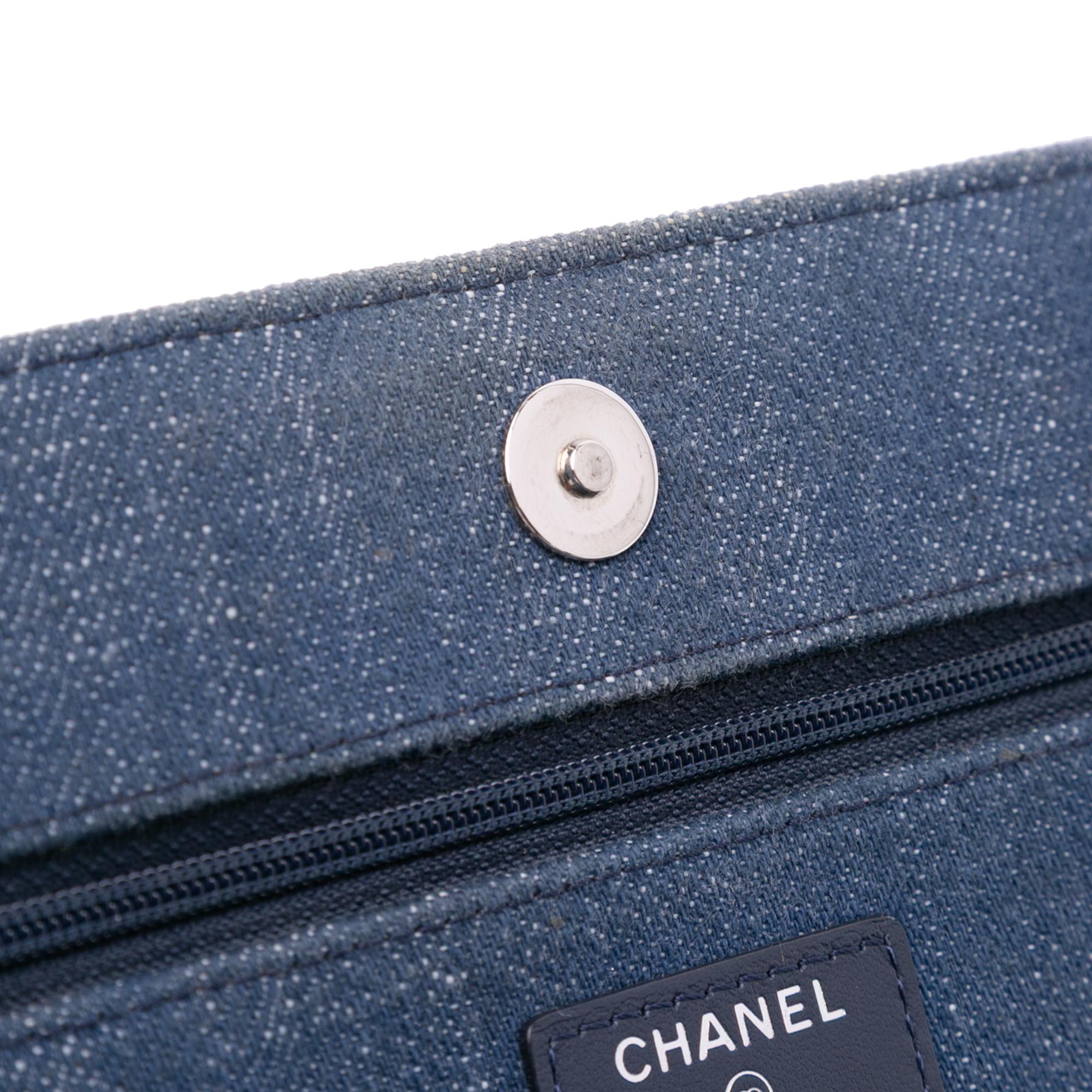 Chanel Denim and Velvet Wallet On Chain