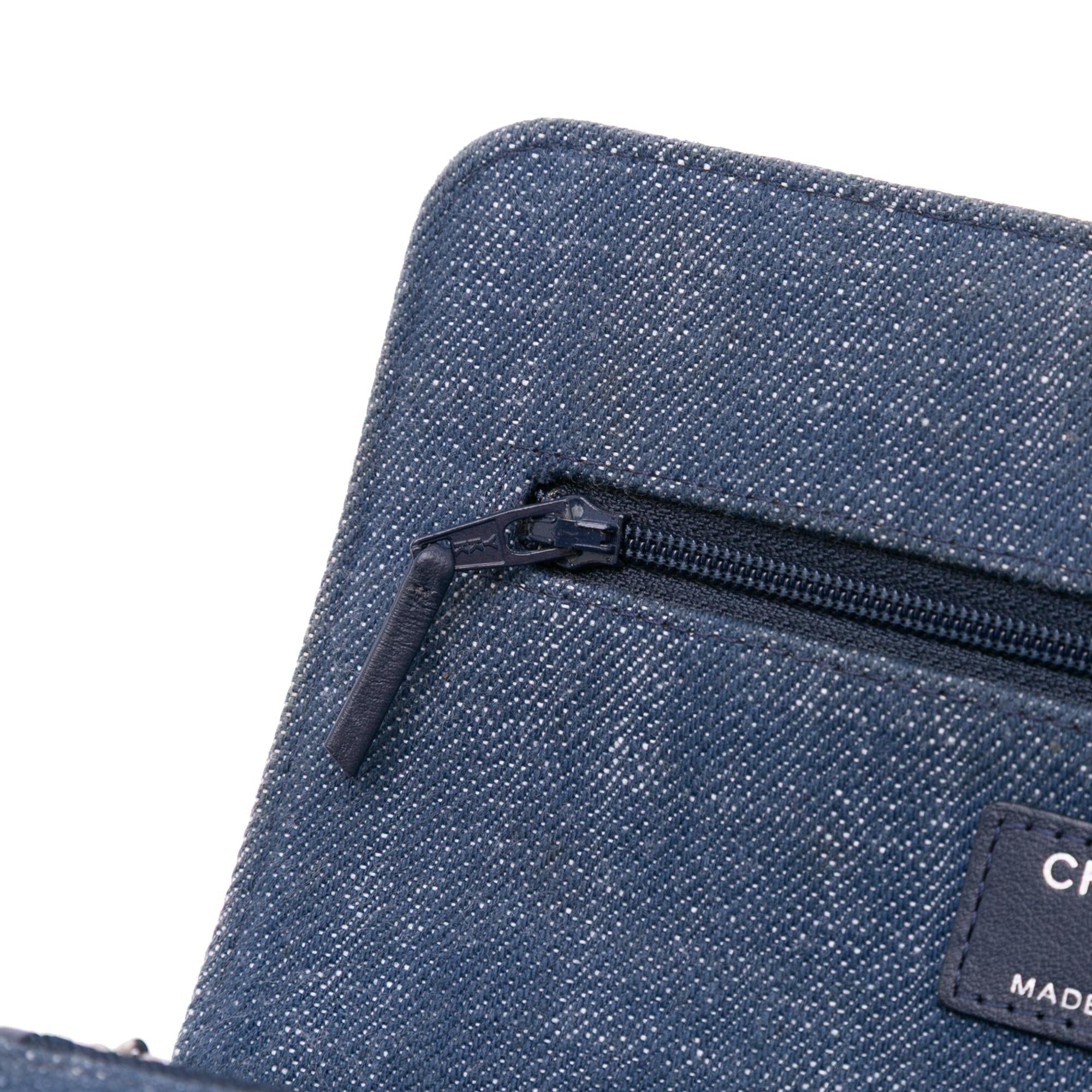 Chanel Denim and Velvet Wallet On Chain