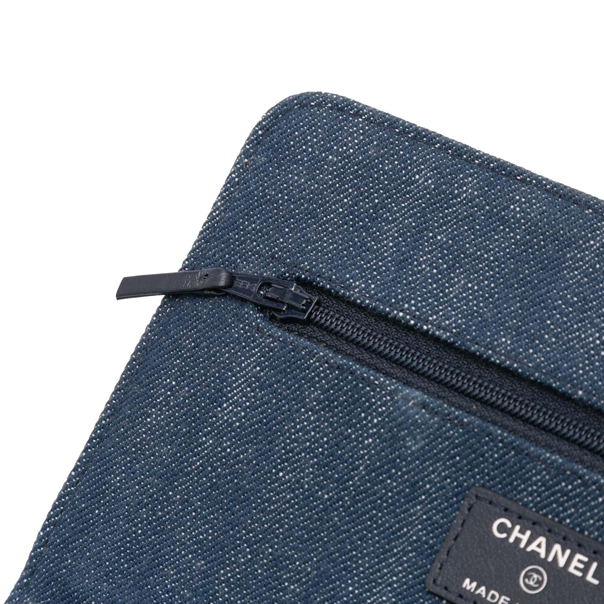 Chanel Denim and Velvet Wallet On Chain