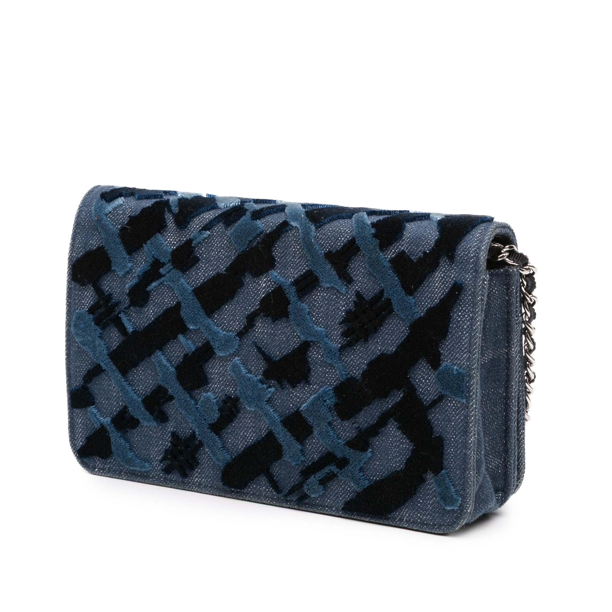 Chanel Denim and Velvet Wallet On Chain