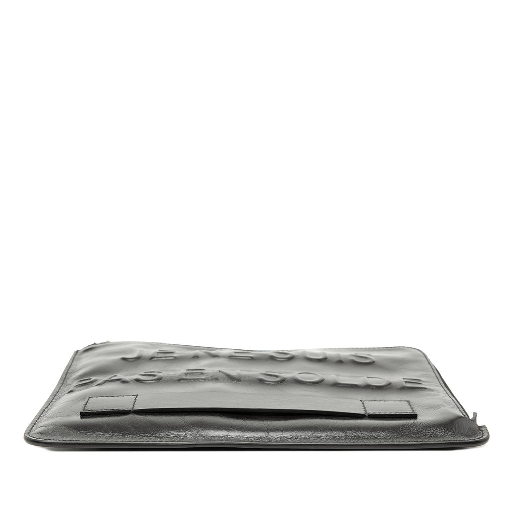 Chanel Distressed Calfskin Je Ne Suis Pas En Solde Clutch