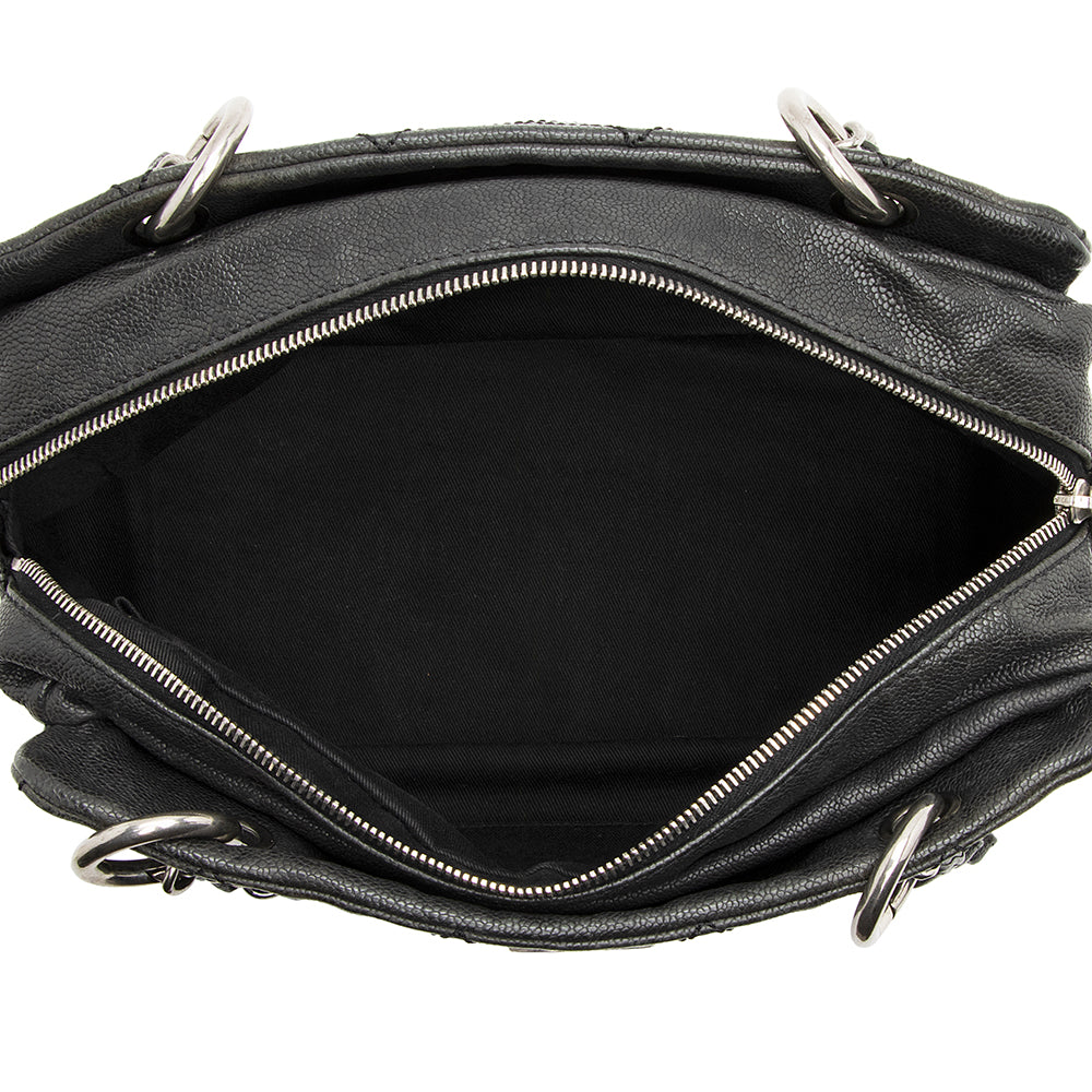 Chanel Distressed Caviar Leather Outdoor Ligne Satchel (SHF-20512)
