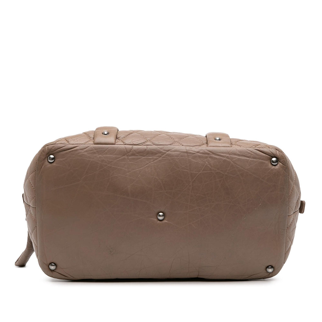 Chanel Distressed Lambskin Lady Braid Bowler Bag