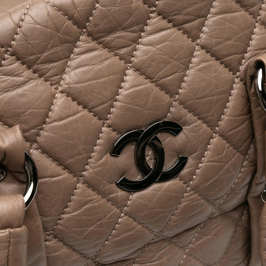 Chanel Distressed Lambskin Lady Braid Bowler Bag