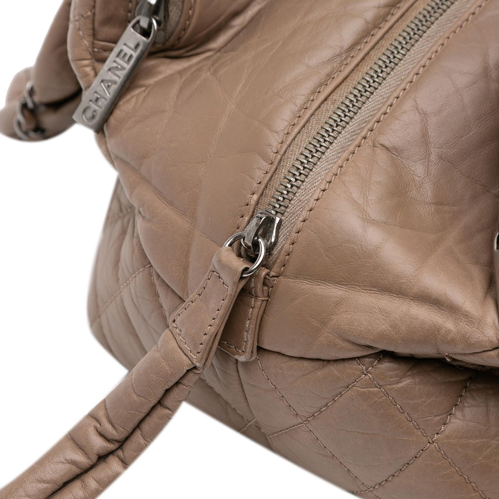 Chanel Distressed Lambskin Lady Braid Bowler Bag