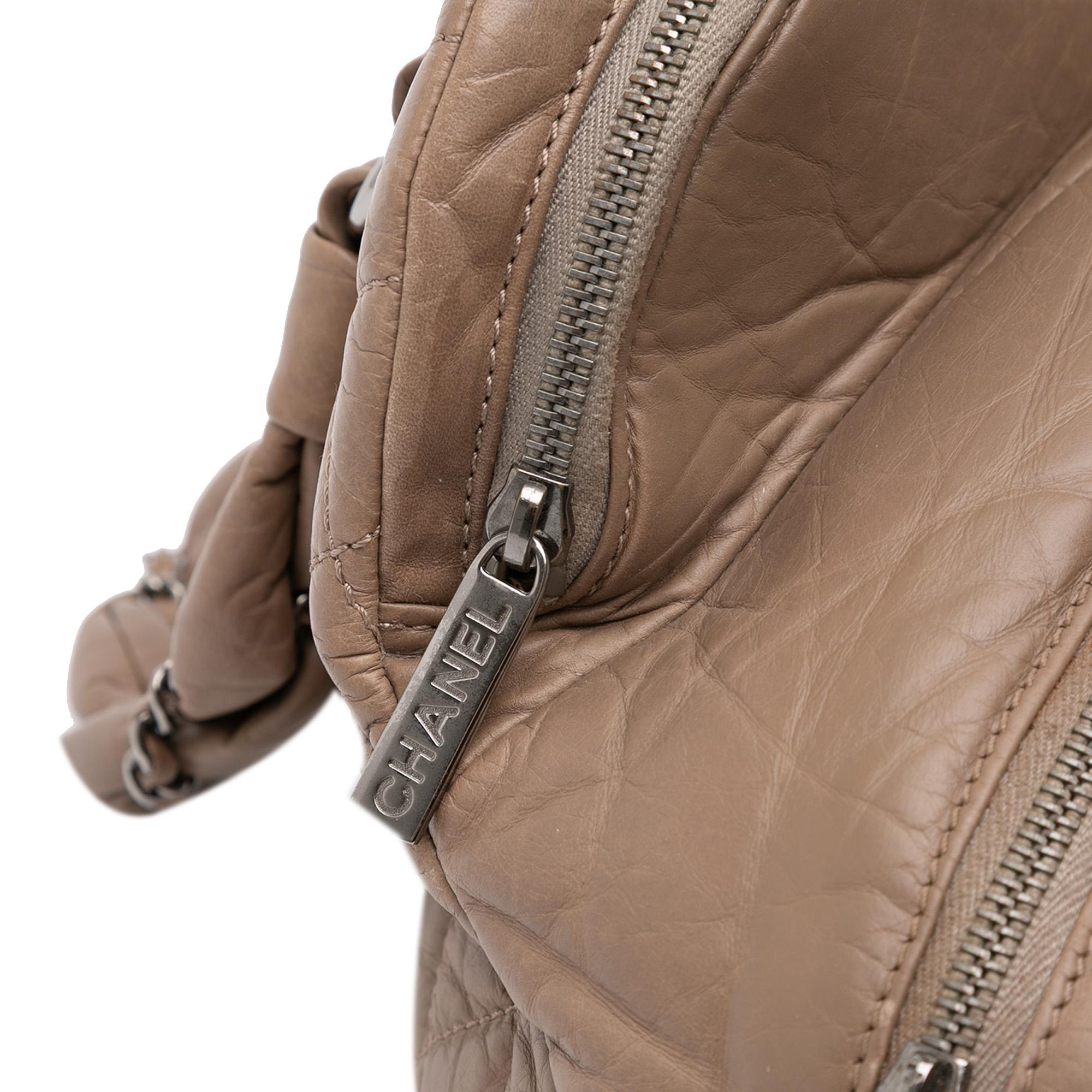 Chanel Distressed Lambskin Lady Braid Bowler Bag