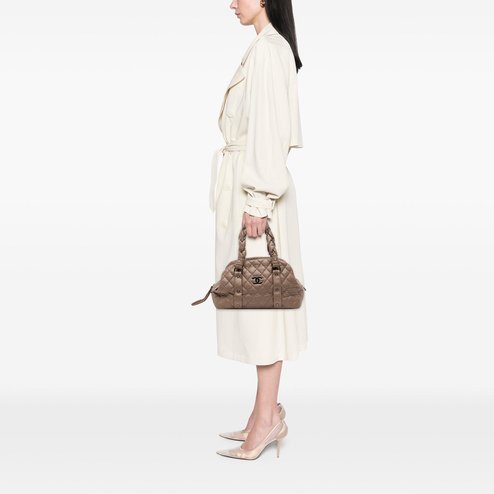 Chanel Distressed Lambskin Lady Braid Bowler Bag