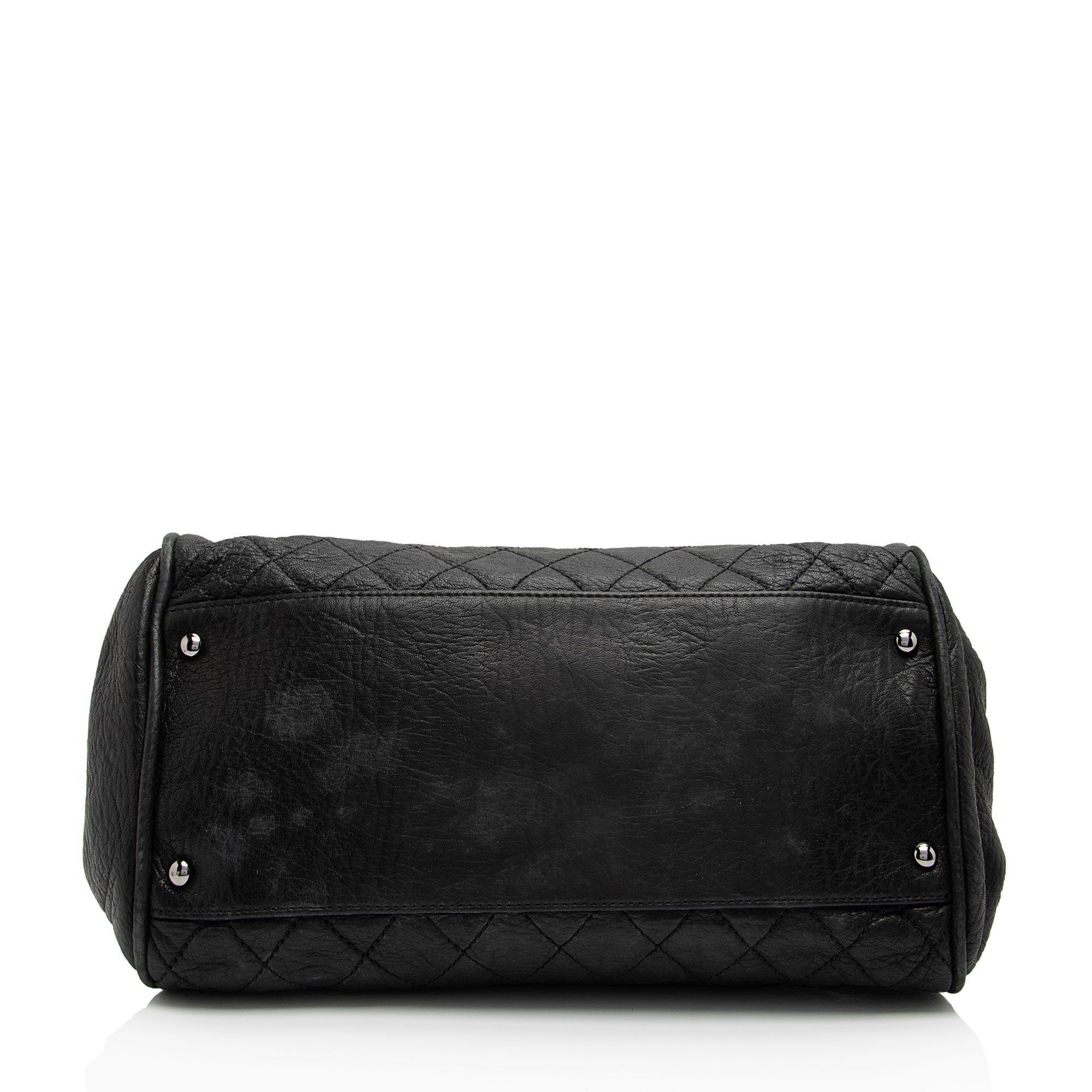 Chanel Distressed Lambskin Lady Braid Bowler Satchel (SHF-4rWbPz)