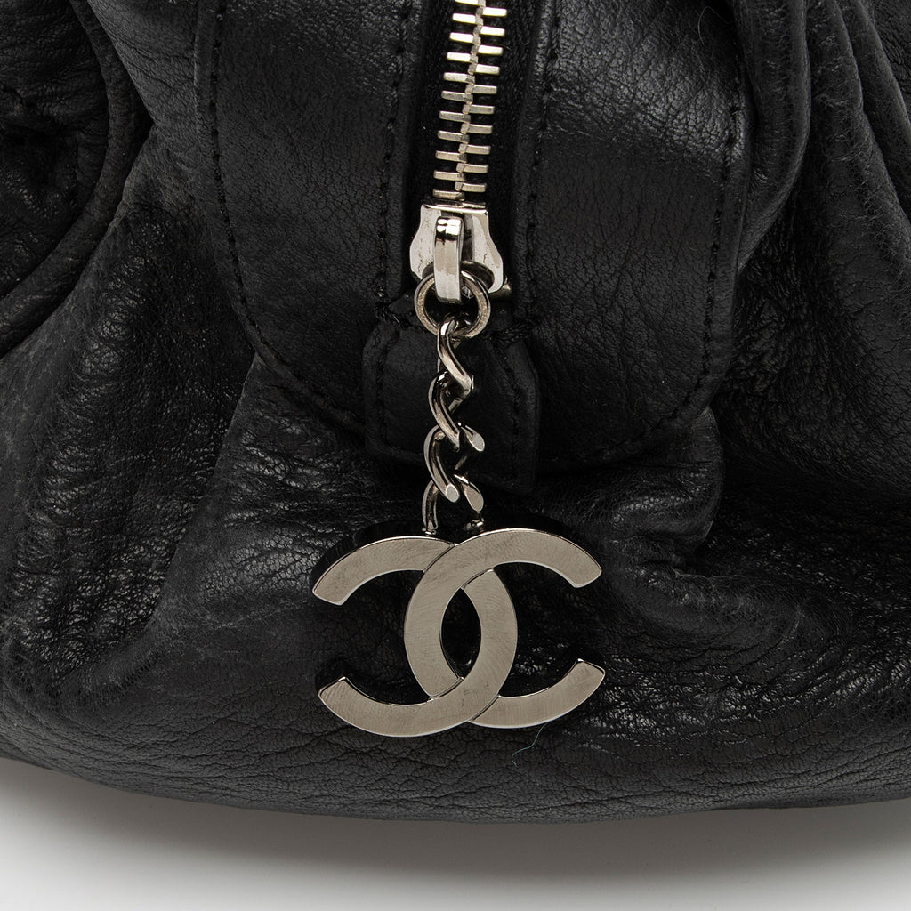 Chanel Distressed Lambskin Lady Braid Bowler Satchel (SHF-4rWbPz)