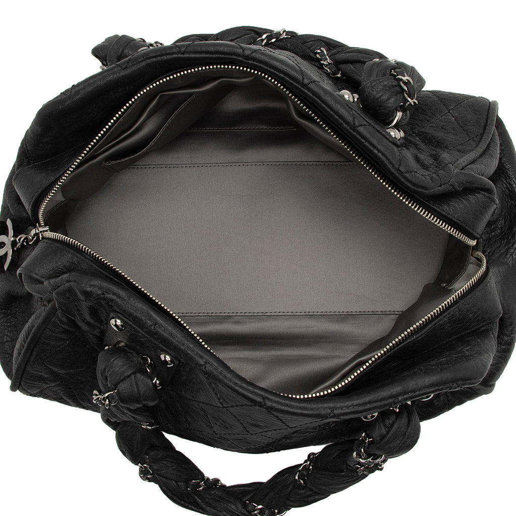 Chanel Distressed Lambskin Lady Braid Bowler Satchel (SHF-4rWbPz)
