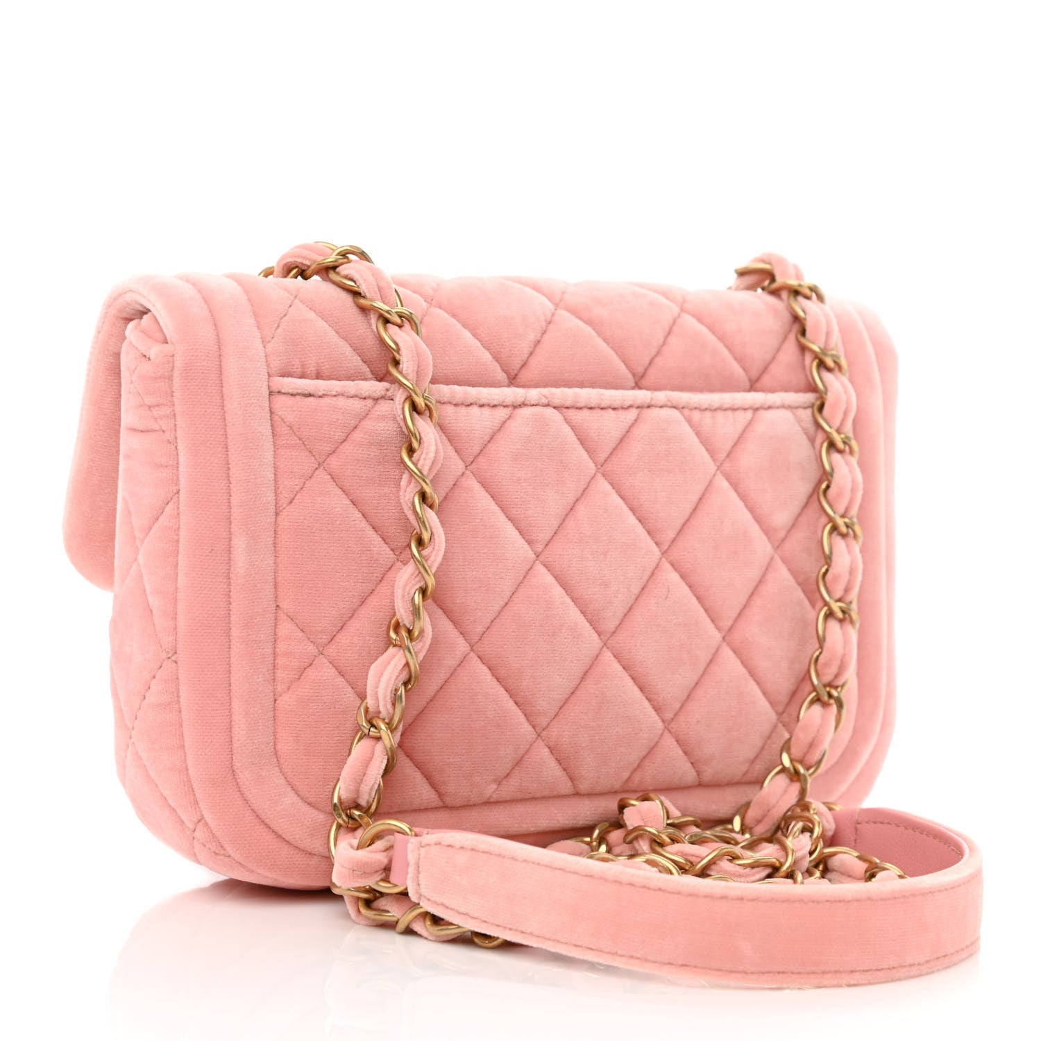 CHANEL QUILTED VELVET DOUBLE FRAME MINI FLAP BAG