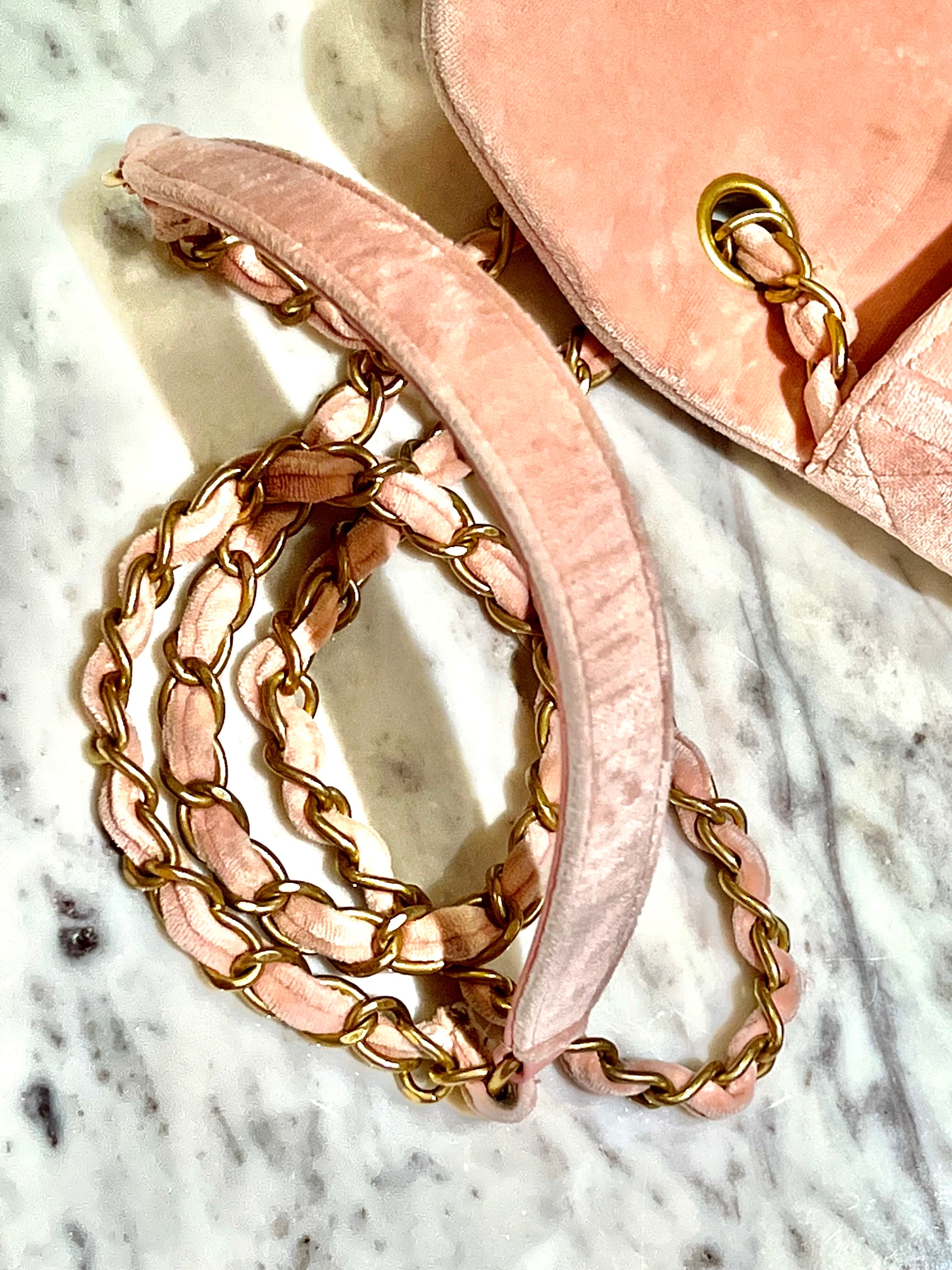 CHANEL QUILTED VELVET DOUBLE FRAME MINI FLAP BAG