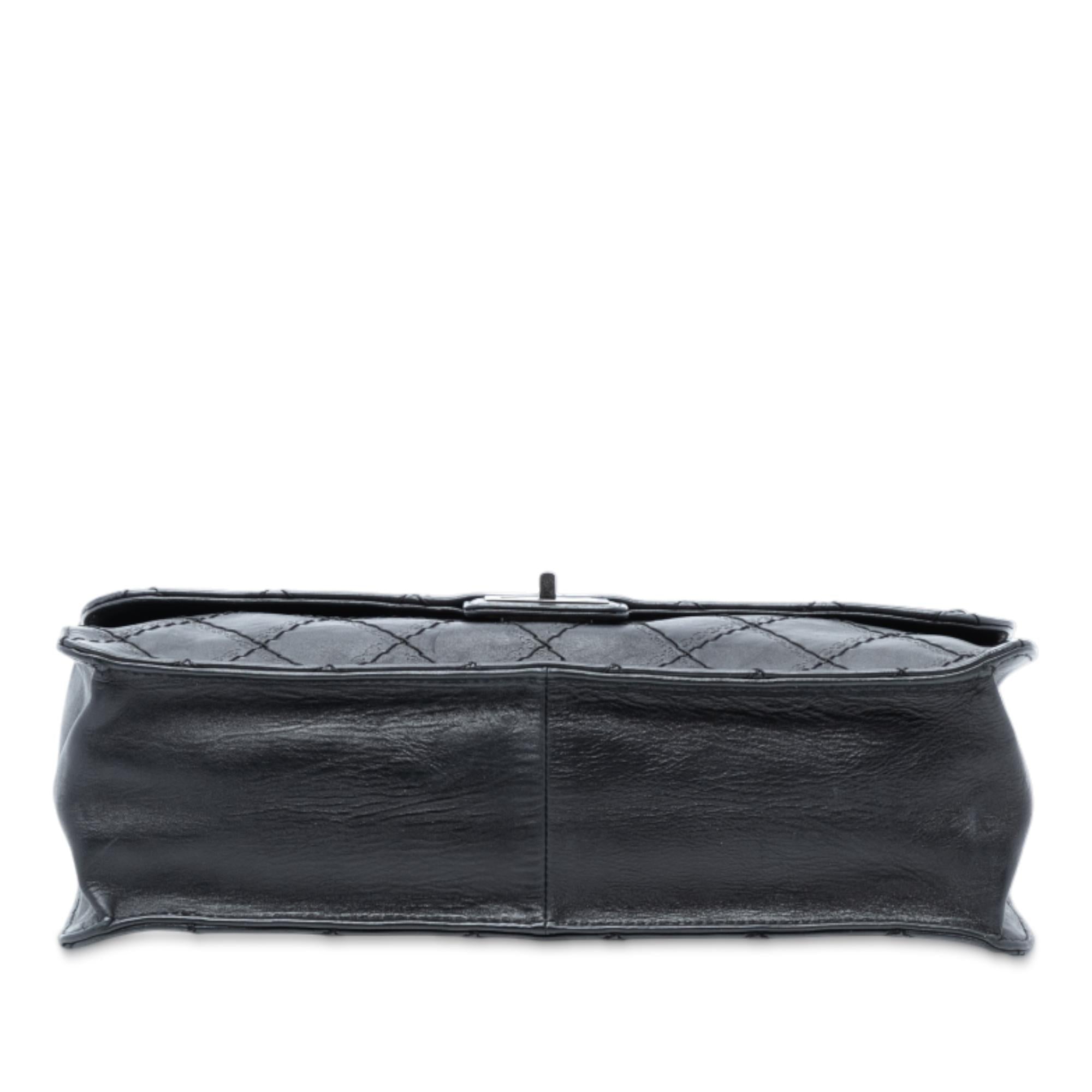 Chanel Embossed CC Quilted Aged Calfskin Reissue 2.55 Single Flap 227