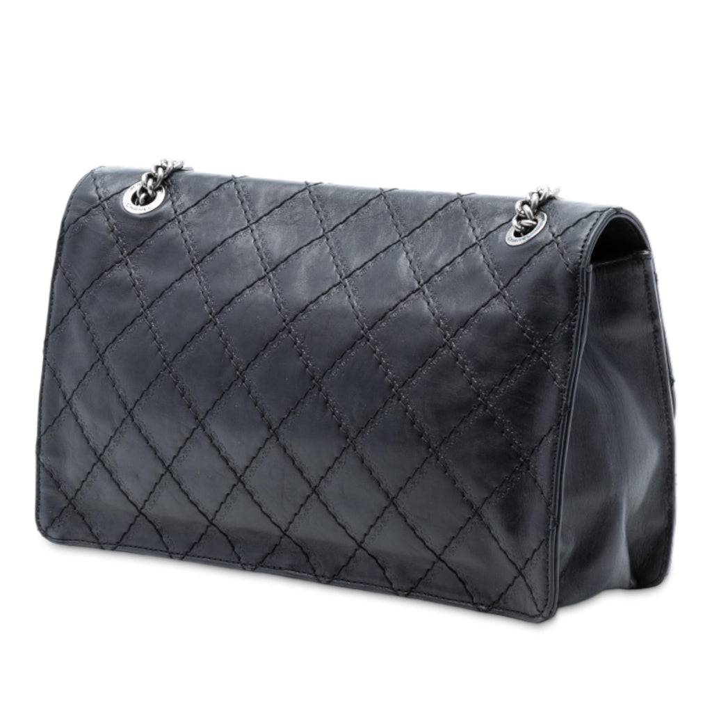 Chanel Embossed CC Quilted Aged Calfskin Reissue 2.55 Single Flap 227