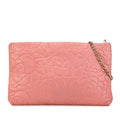 Chanel Embossed Lambskin Camellia Chain Pochette