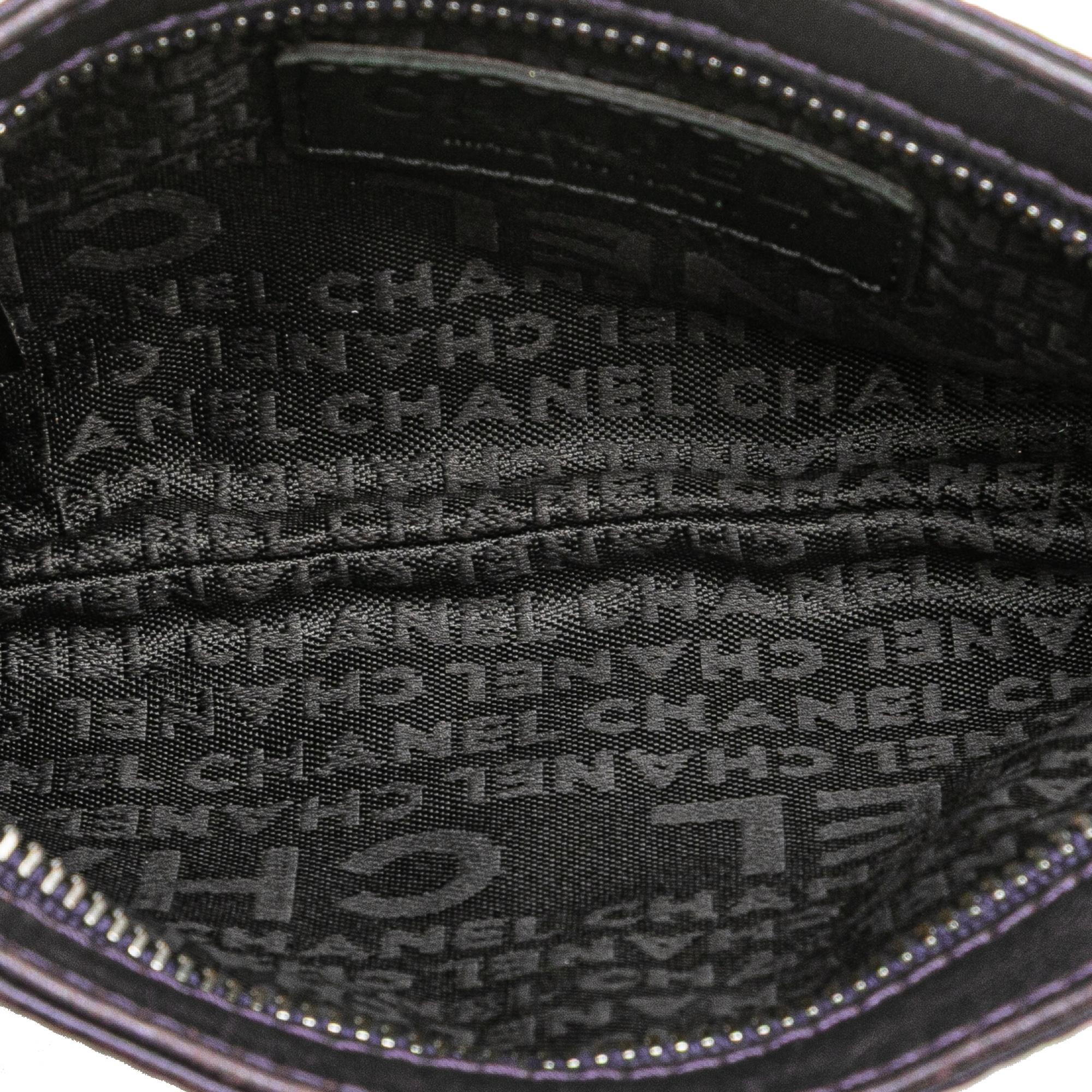 Chanel Embossed Lambskin Camellia Chain Pochette