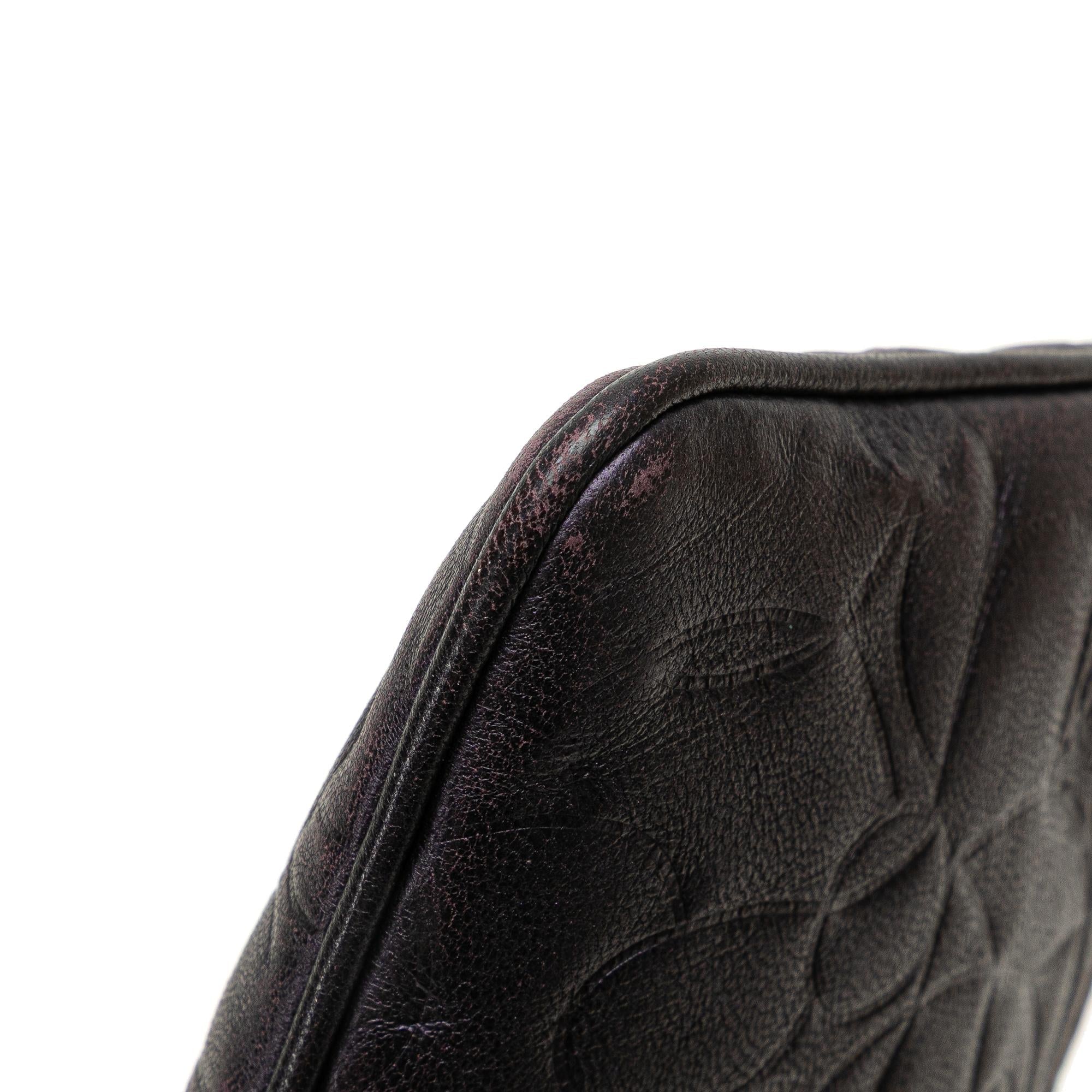 Chanel Embossed Lambskin Camellia Chain Pochette