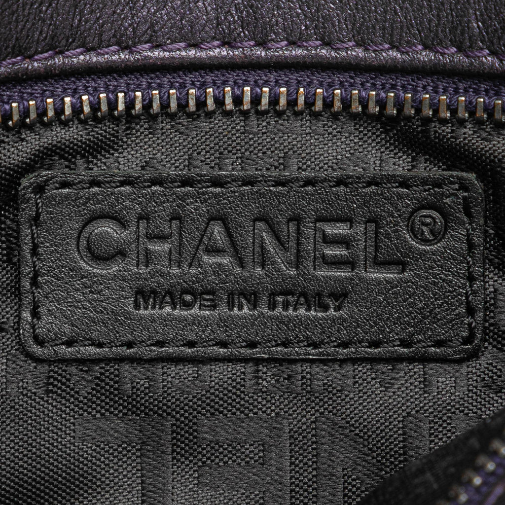 Chanel Embossed Lambskin Camellia Chain Pochette
