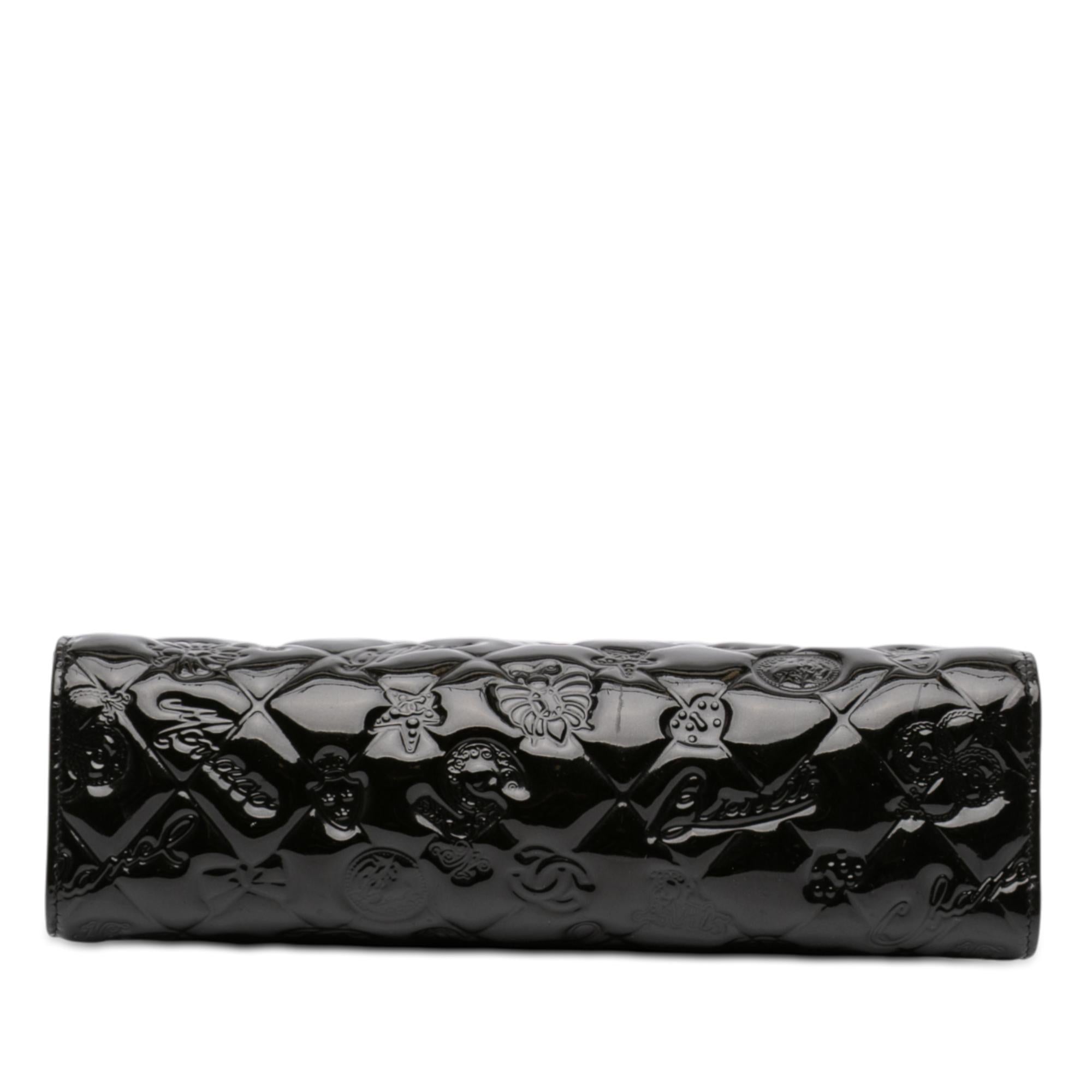 Chanel Embossed Patent Lucky Symbols Pochette