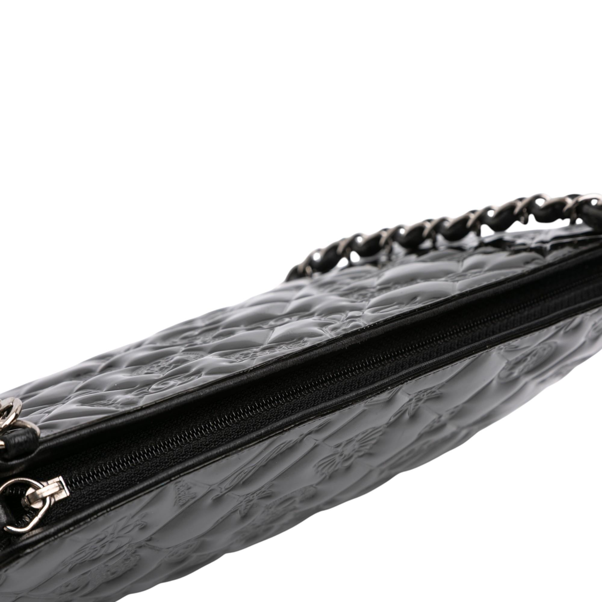 Chanel Embossed Patent Lucky Symbols Pochette
