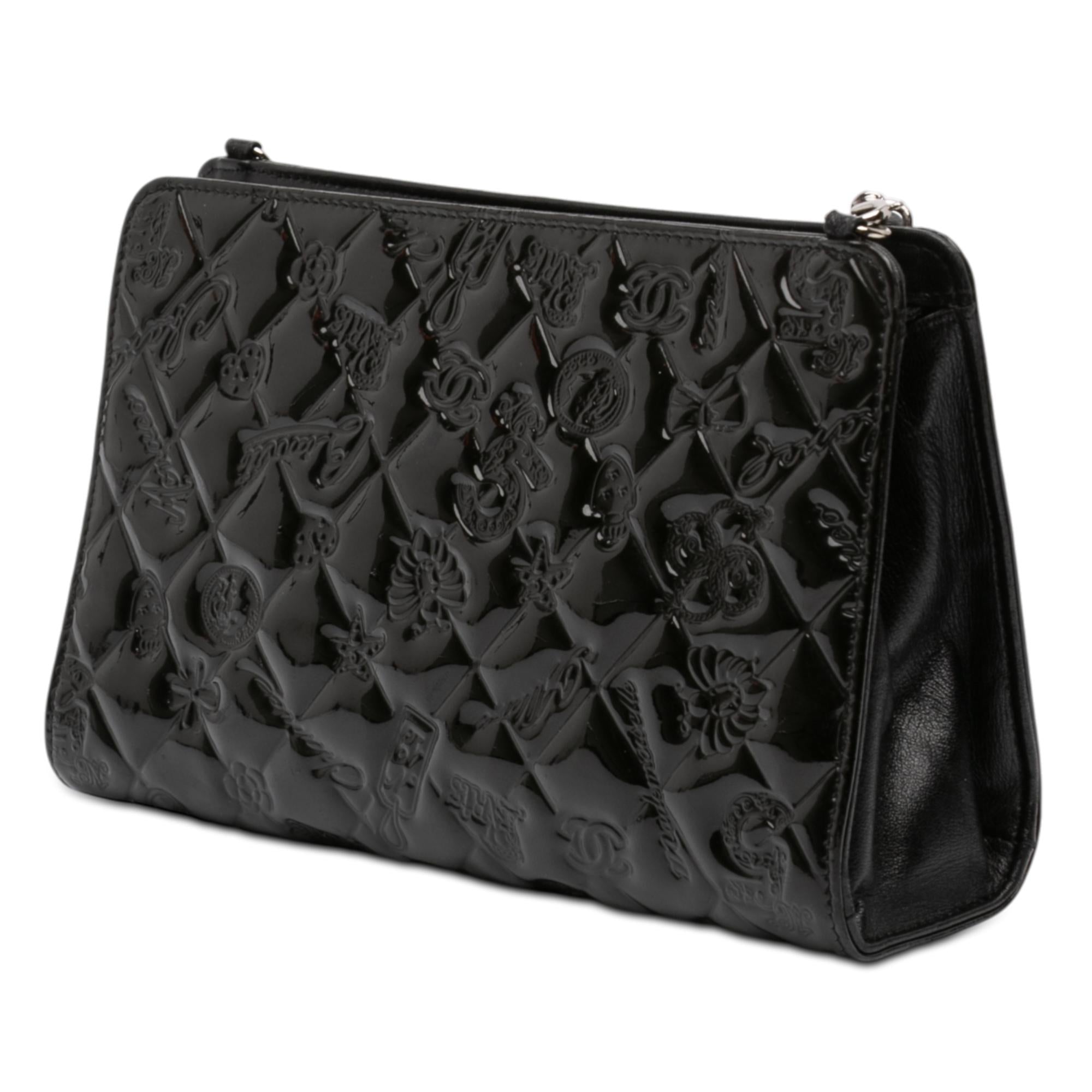 Chanel Embossed Patent Lucky Symbols Pochette