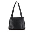 Chanel Embroidered Caviar Logo Shoulder Bag