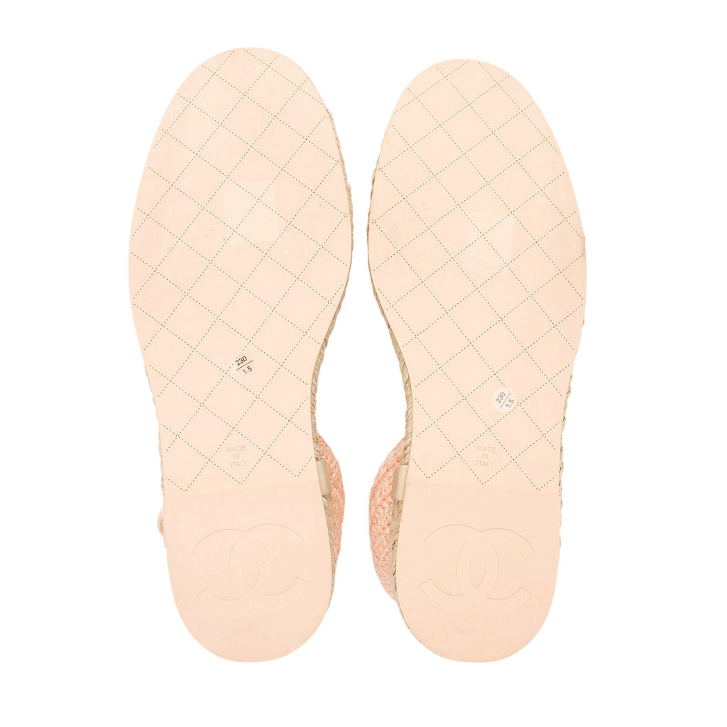 Chanel Embroidered Grosgrain CC Espadrilles - Size 6 / 36