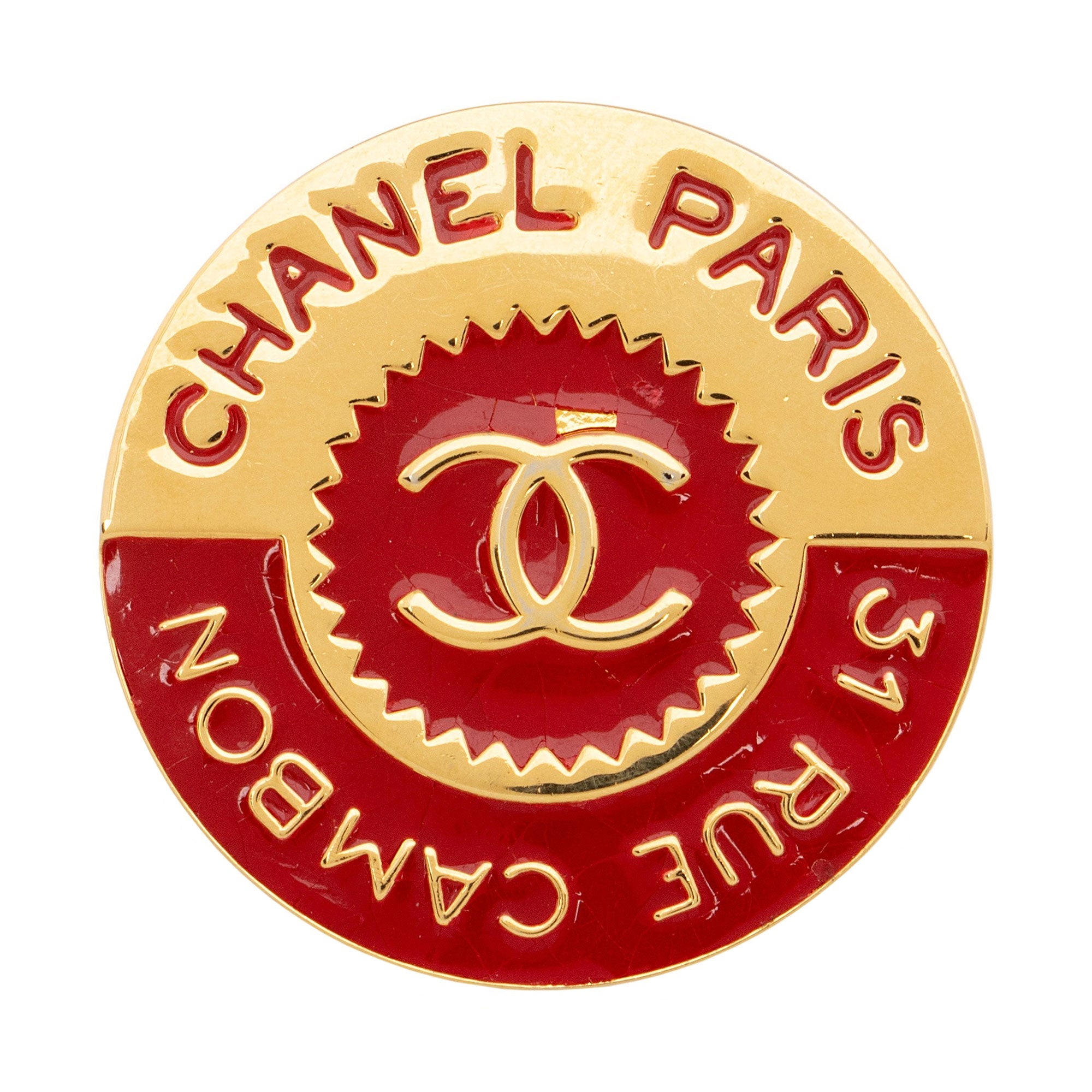 Chanel Enamel CC Rue Cambon Brooch
