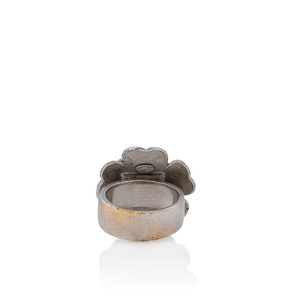 Chanel Enamel Camellia Ring - Size 6 (SHF-18229)