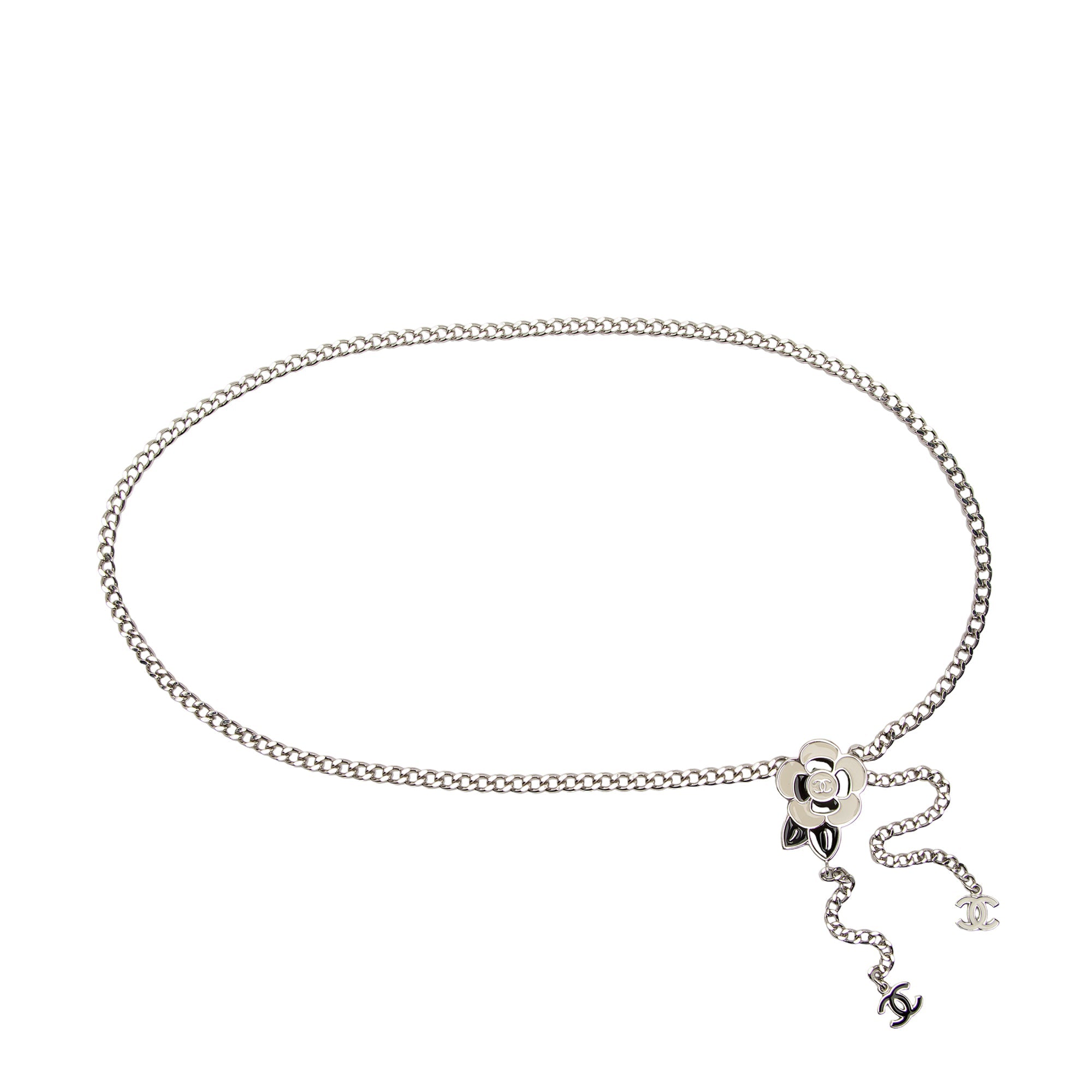 Chanel Enamel Camillia CC Chain Belt - Size OS (SHF-ZLPhfe)