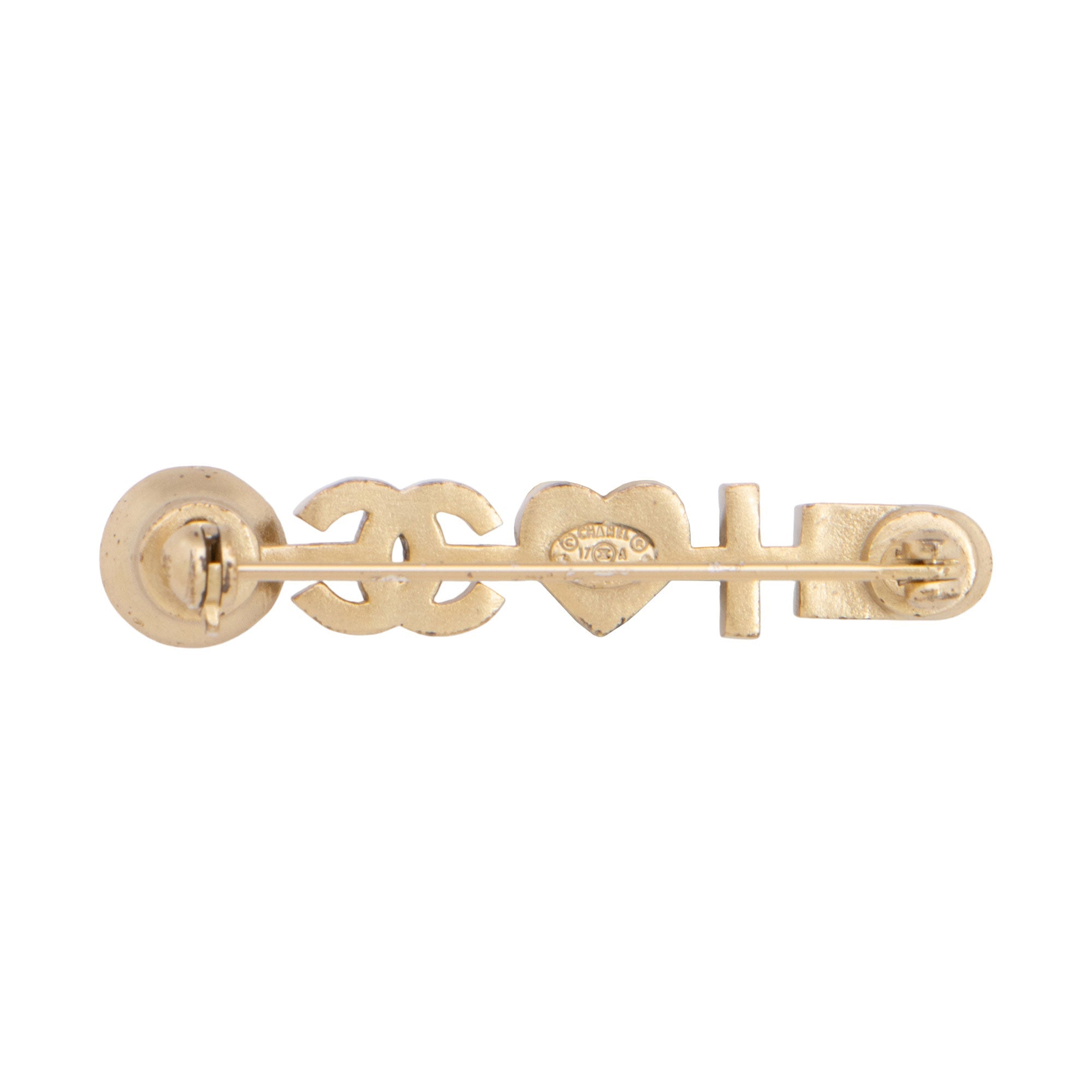 Chanel Enamel Pearl CC Brooch (SHF-JrKkba)
