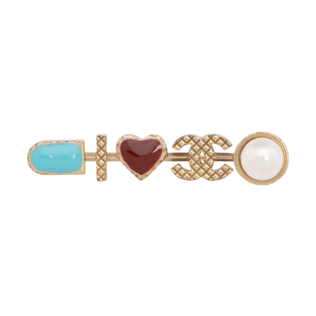 Chanel Enamel Pearl CC Brooch (SHF-JrKkba)