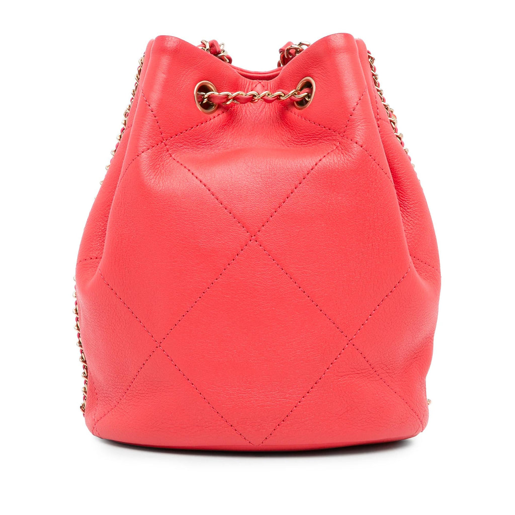 Chanel Entwined Chain Drawstring Bucket (SHG-j3tiCD)