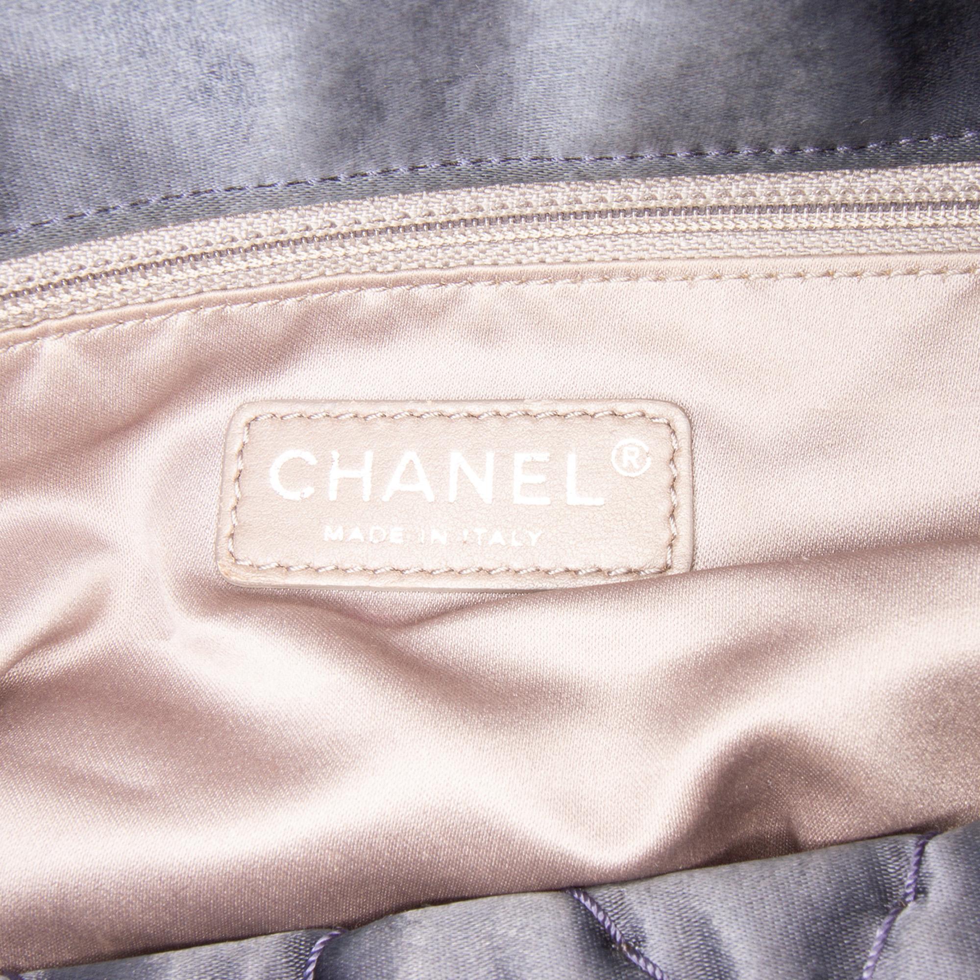 Chanel Extra Large CC Quilted Satin Single Flap