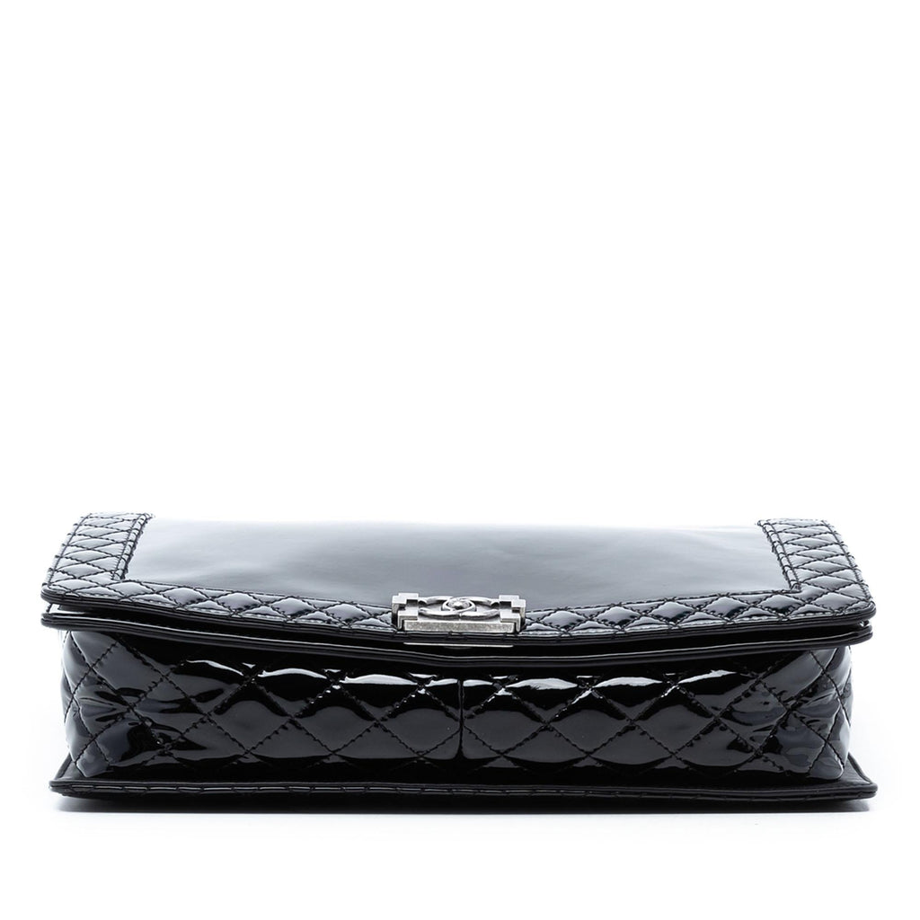 Chanel Extra Large Patent Boy Reverso Flap
