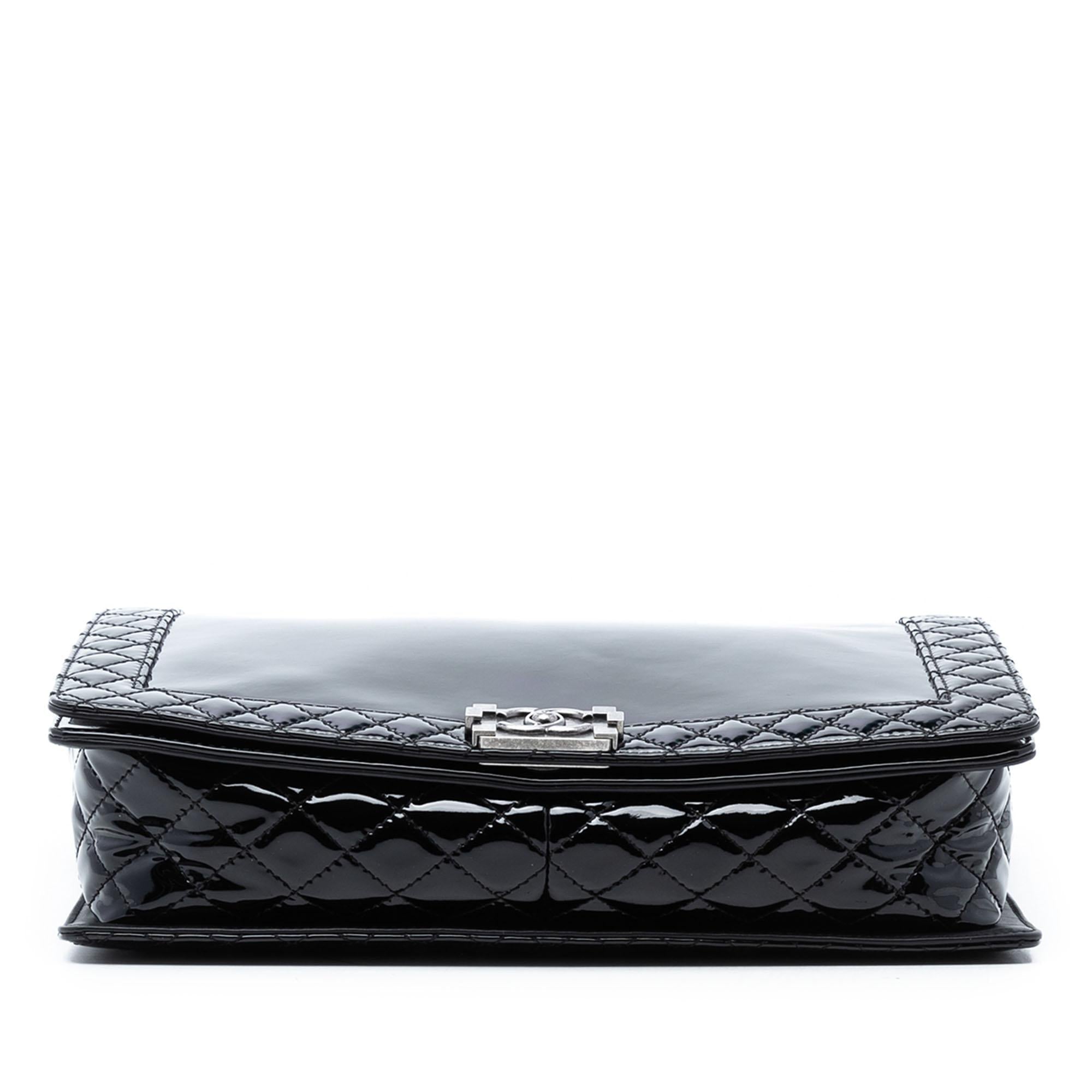 Chanel Extra Large Patent Boy Reverso Flap
