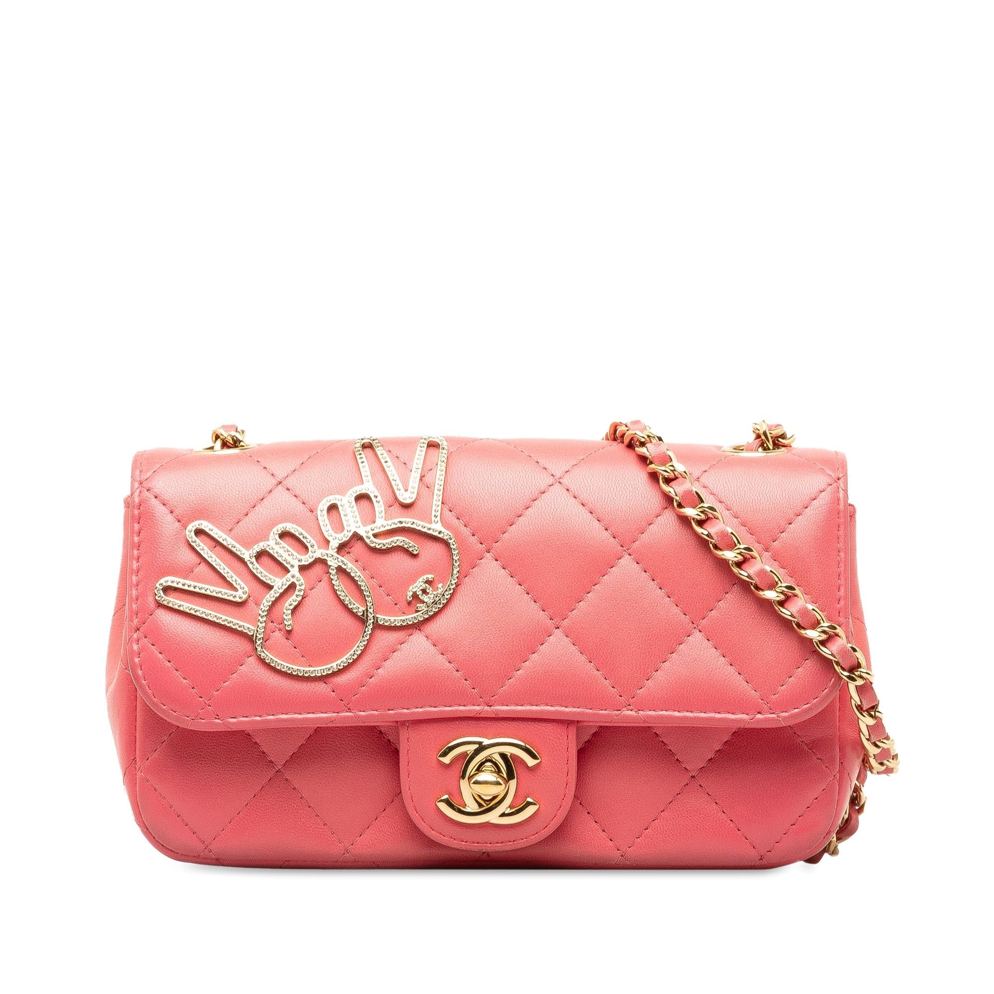 Chanel Extra Mini Lambskin V for Victory Flap (SHG-la8uiD)