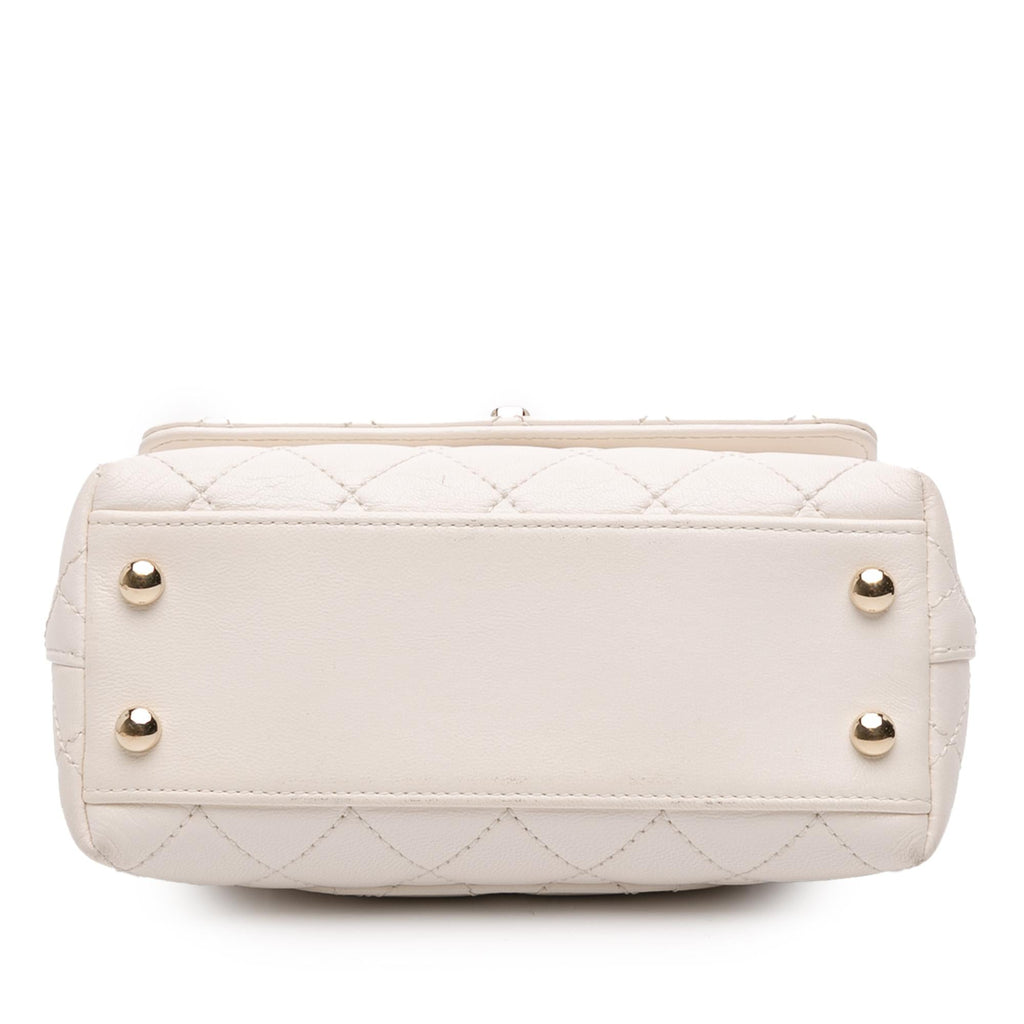 Chanel Extra Mini Quilted Goatskin Rainbow Top Handle Flap