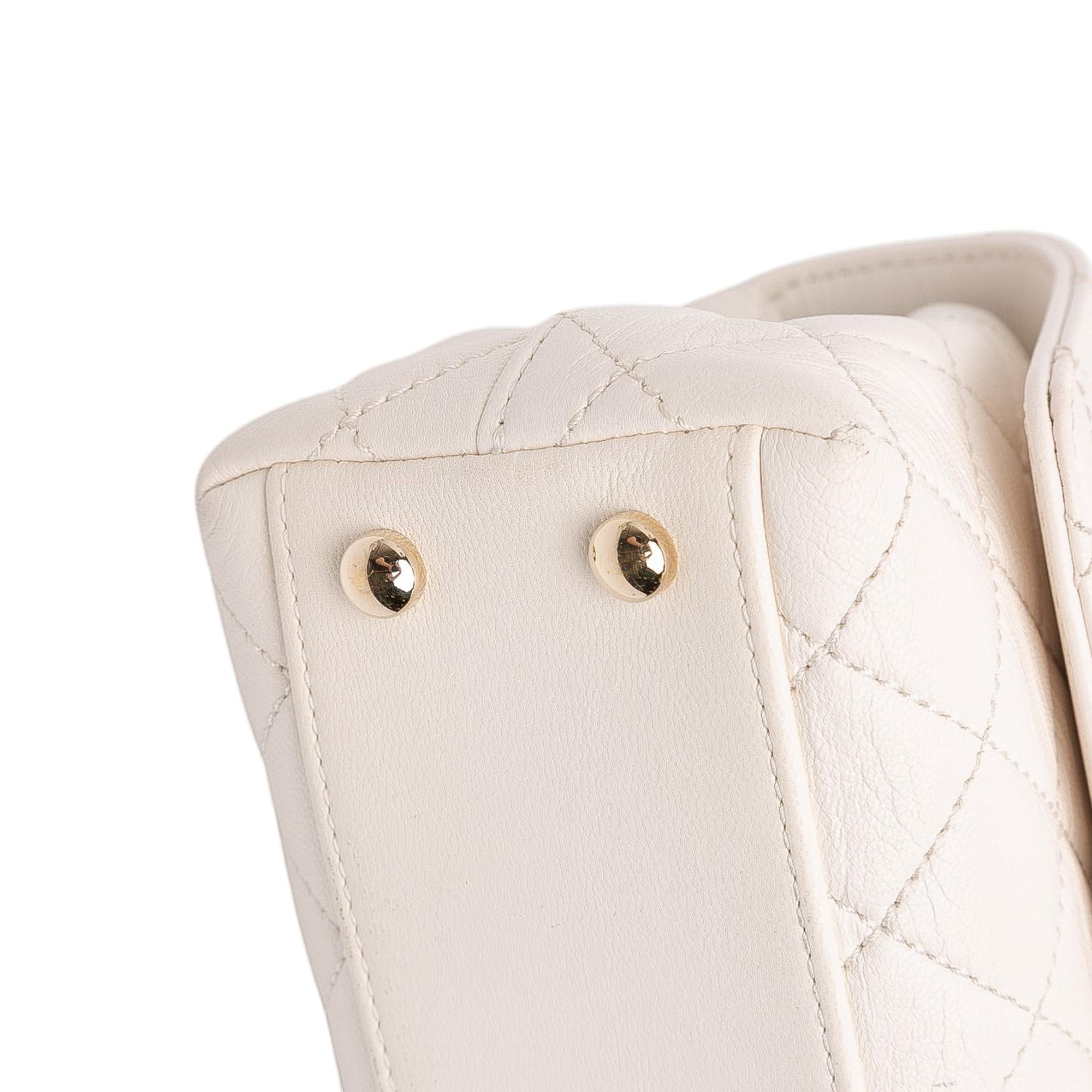 Chanel Extra Mini Quilted Goatskin Rainbow Top Handle Flap