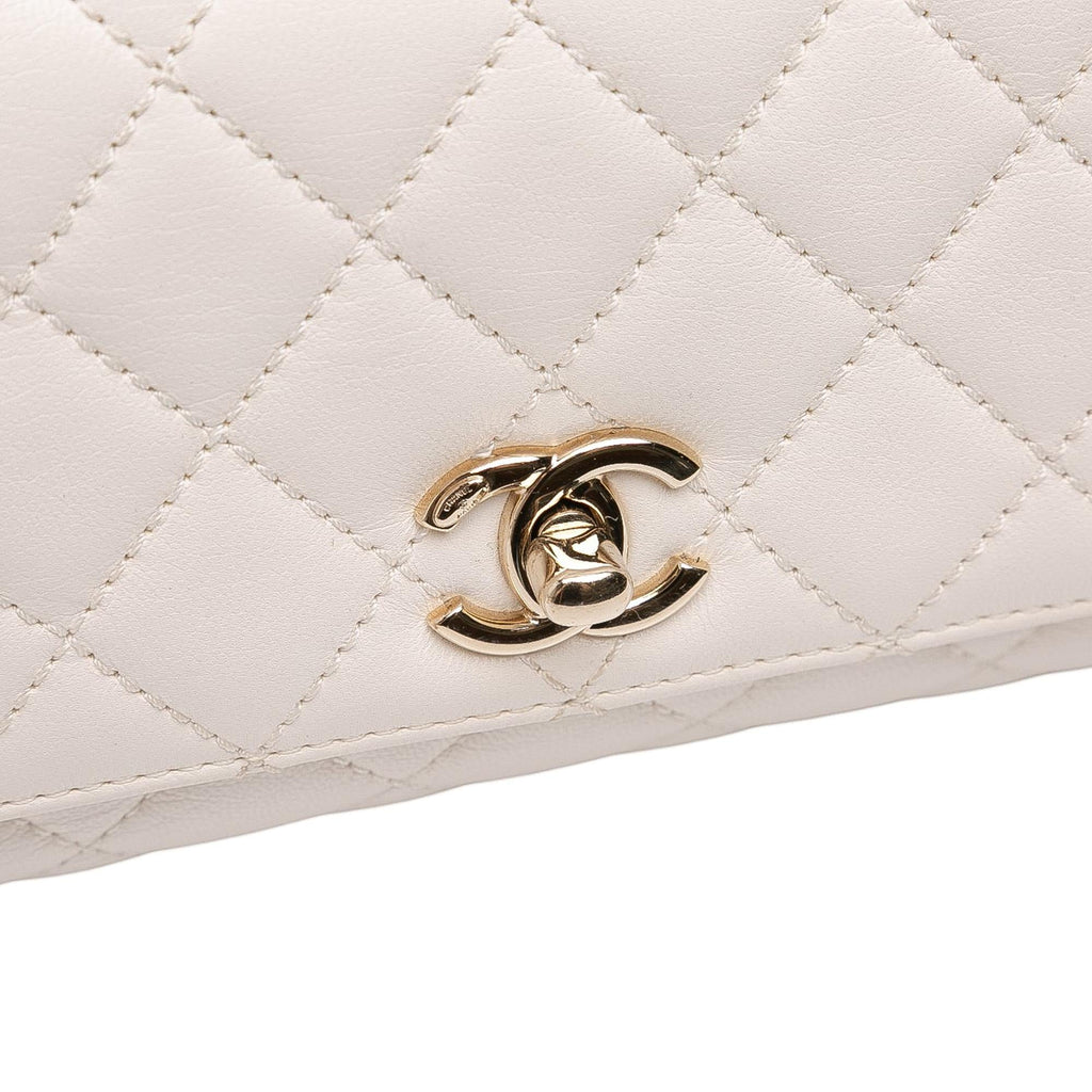 Chanel Extra Mini Quilted Goatskin Rainbow Top Handle Flap