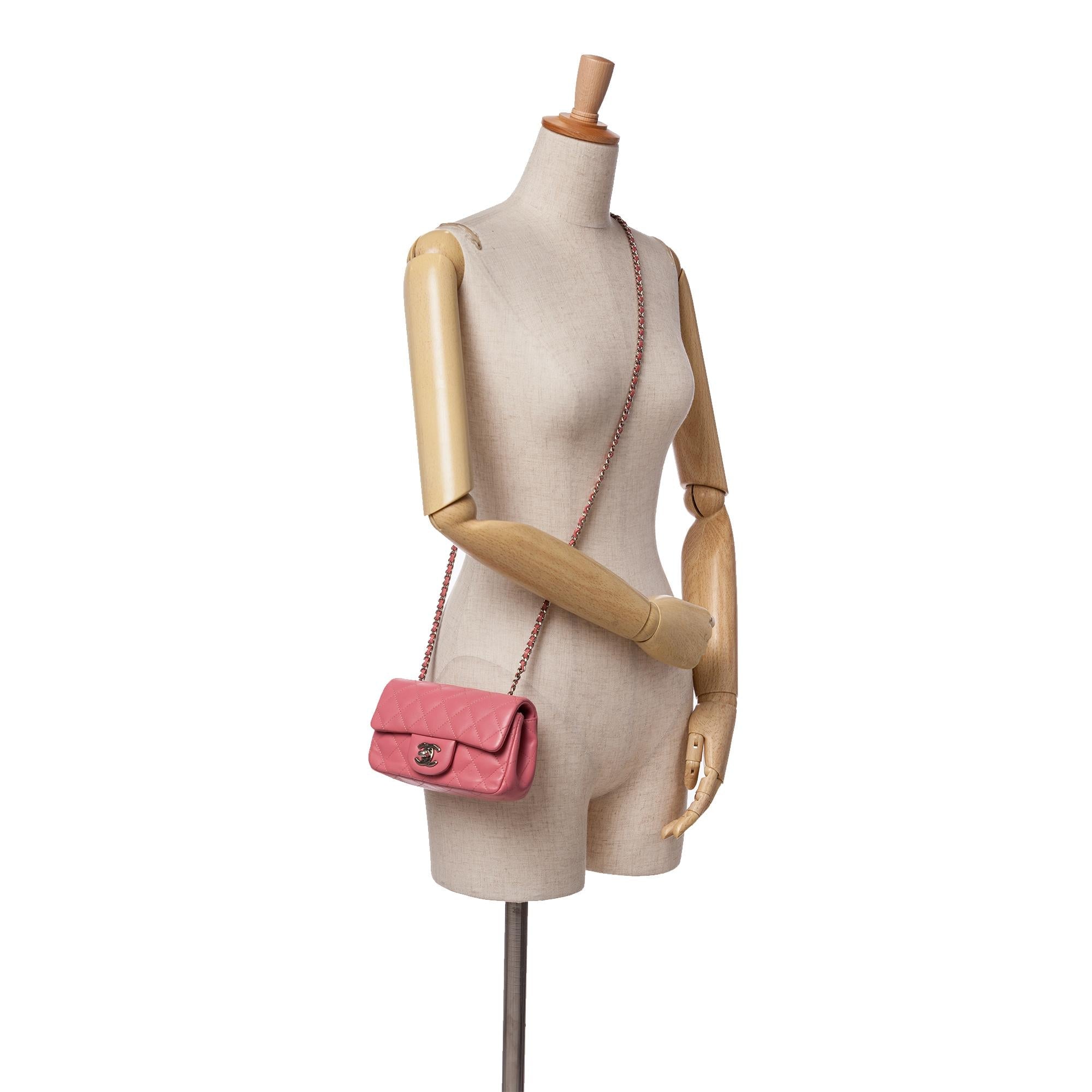 Chanel Extra Mini Rectangular Classic Lambskin Single Flap
