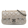 Chanel Extra Mini Rectangular Classic Metallic Calfskin Single Flap