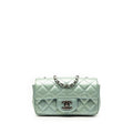 Chanel Extra Mini Rectangular Classic Metallic Patent Single Flap