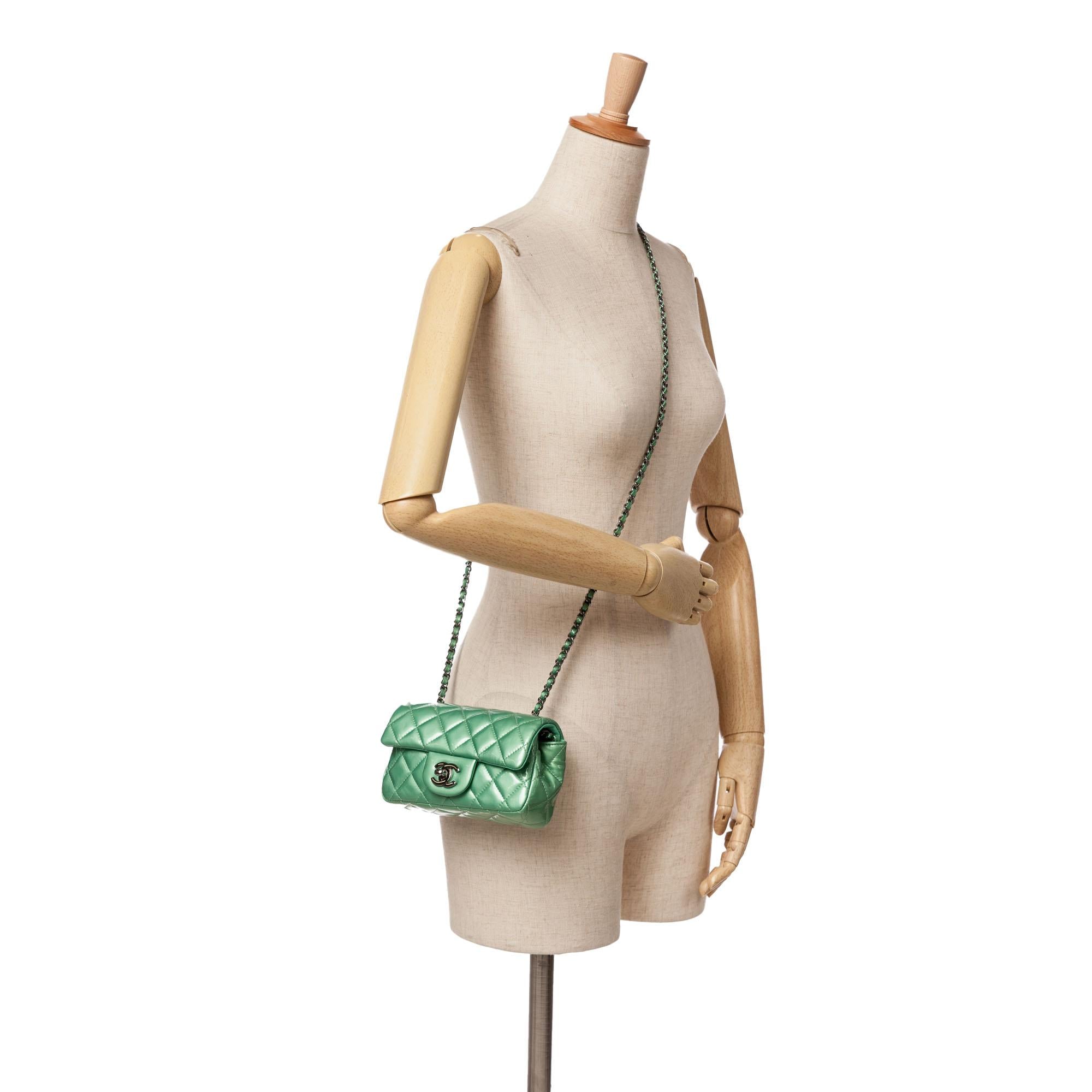 Chanel Extra Mini Rectangular Classic Patent Single Flap