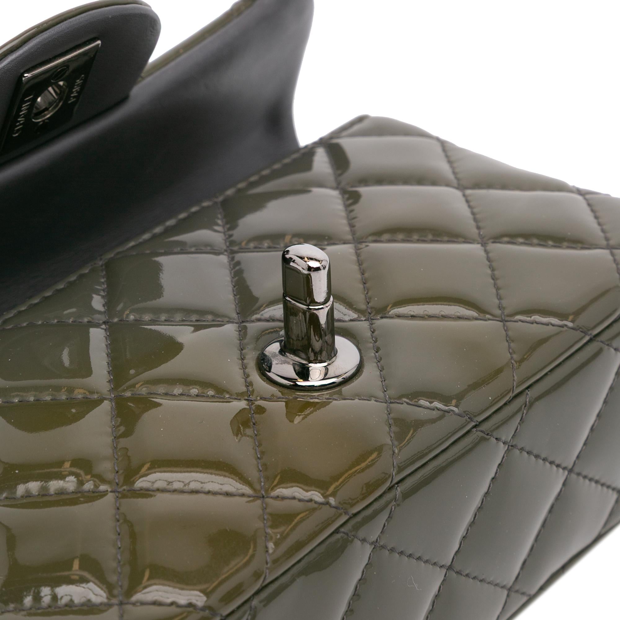 Chanel Extra Mini Rectangular Classic Patent Single Flap