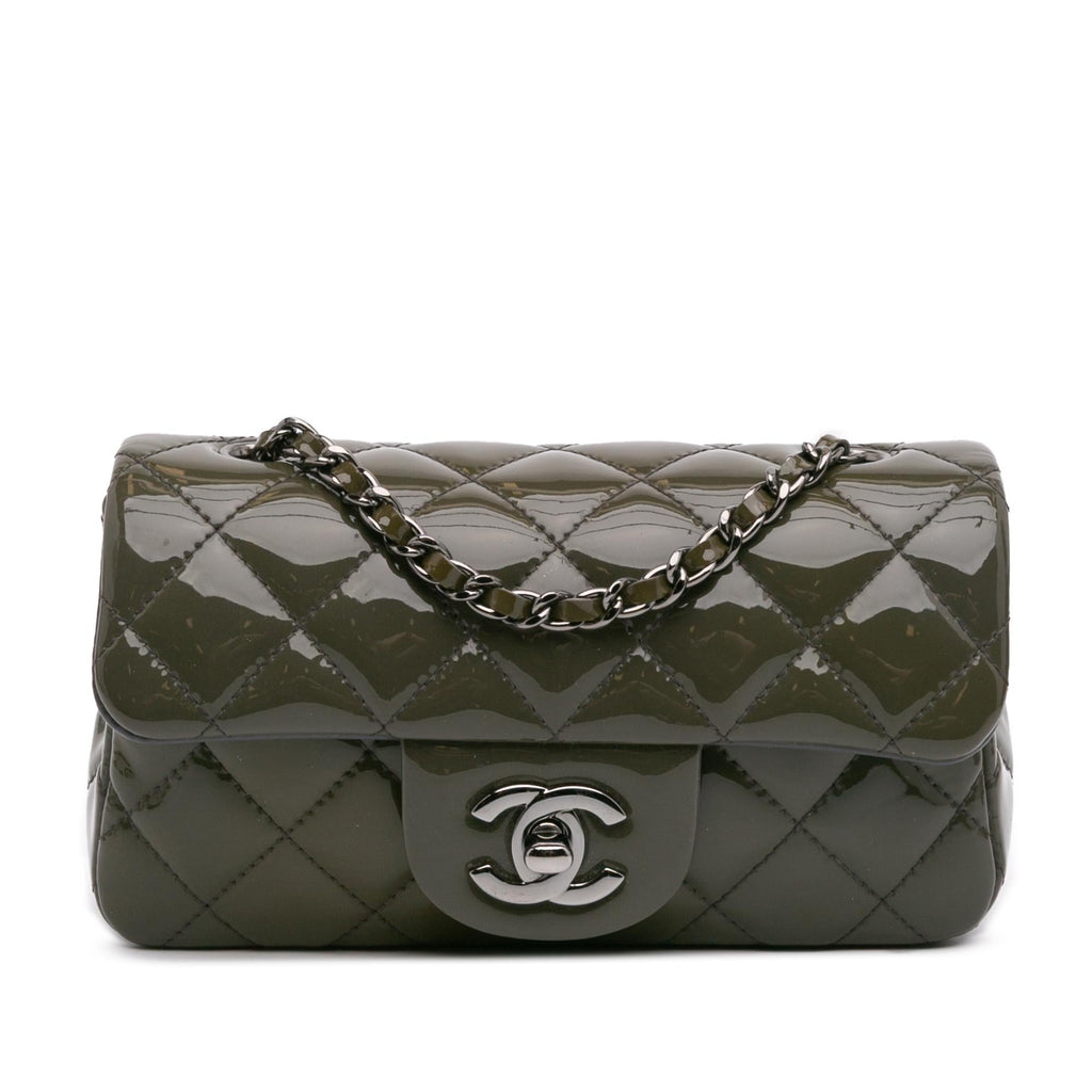 Chanel Extra Mini Rectangular Classic Patent Single Flap