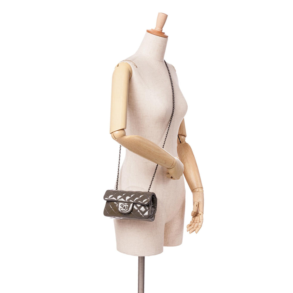 Chanel Extra Mini Rectangular Classic Patent Single Flap