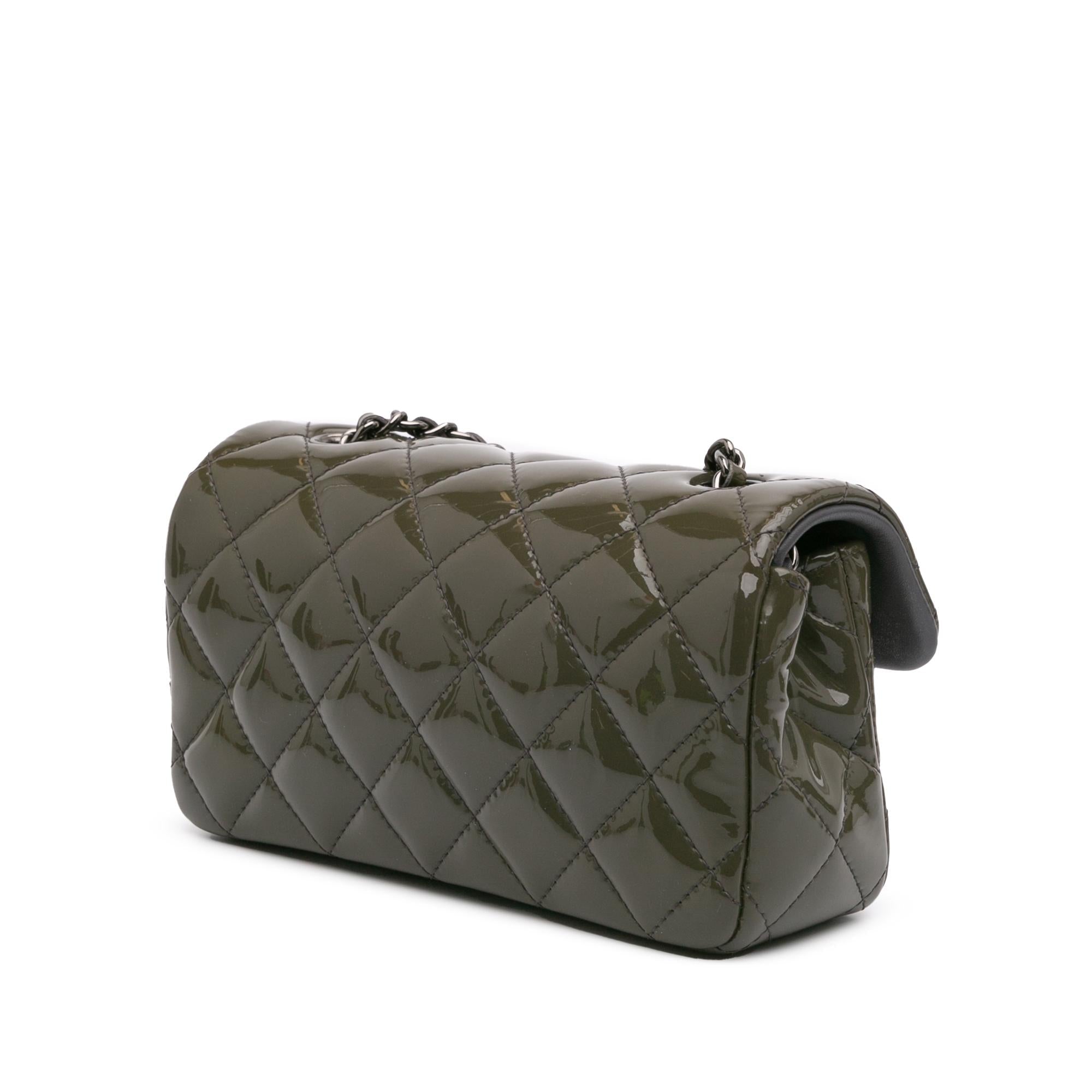 Chanel Extra Mini Rectangular Classic Patent Single Flap