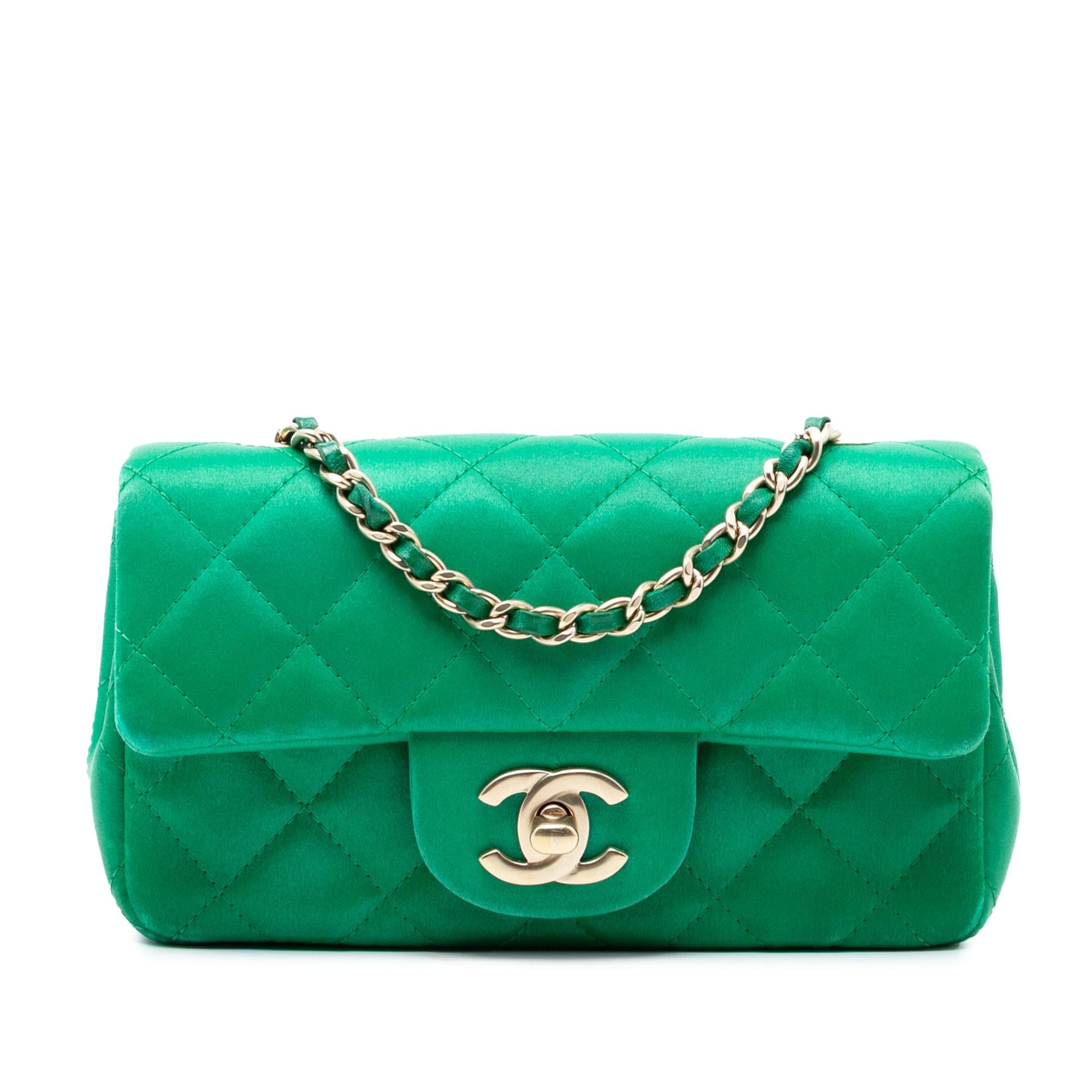 Chanel Extra Mini Rectangular Classic Satin Single Flap